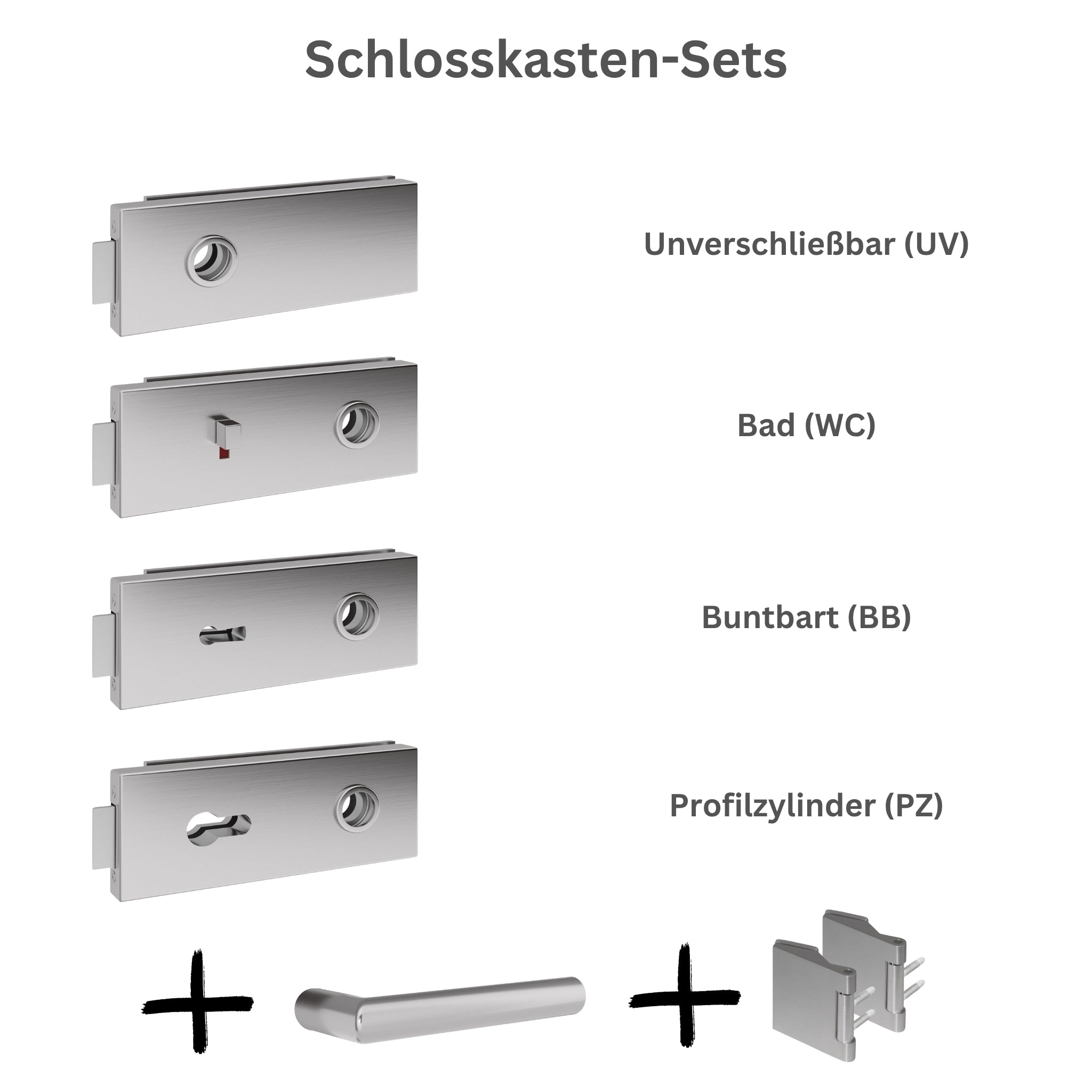 Glastür satiniert / matt