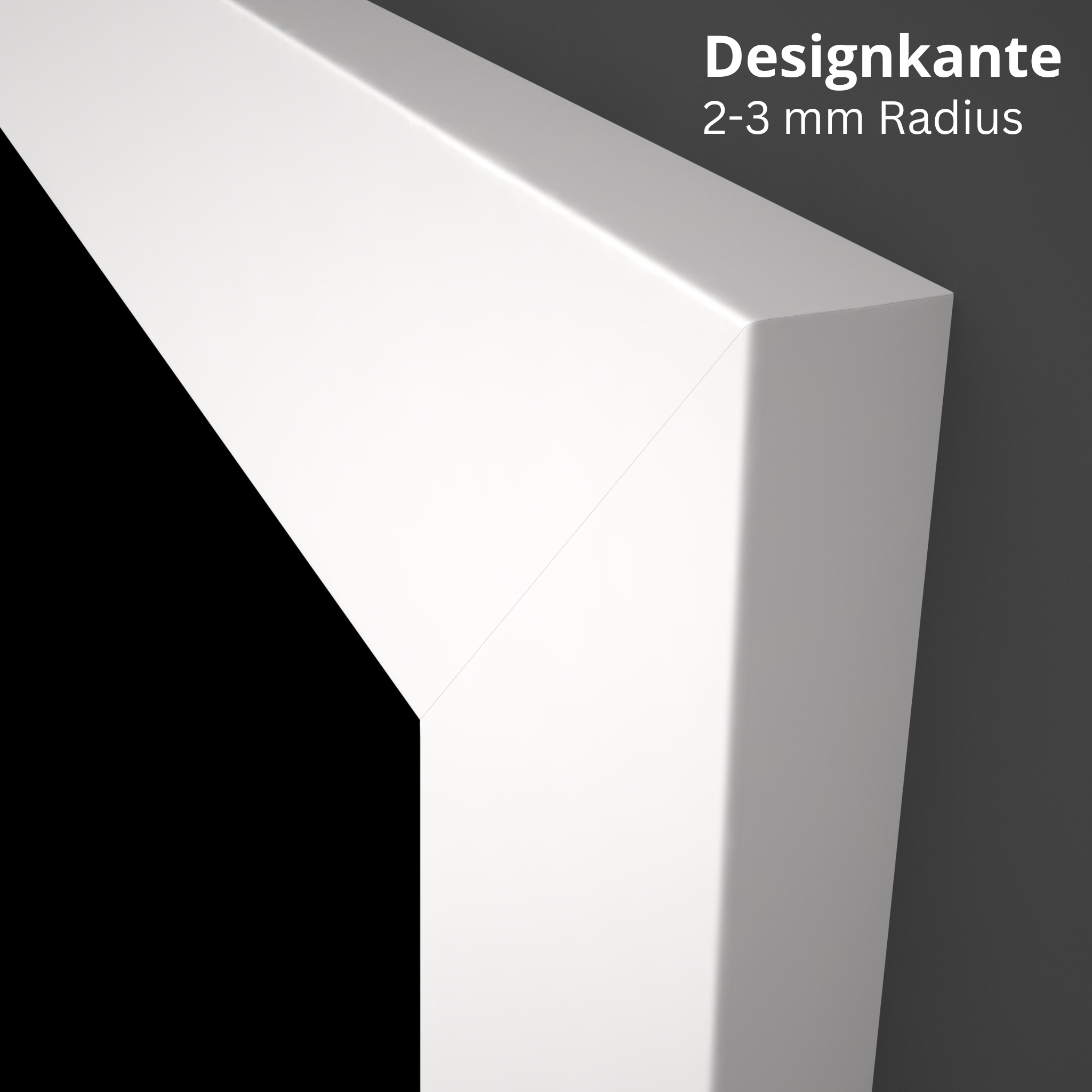 Durchgangszarge CPL brillant-weiß Designkante 60 mm Bekleidung