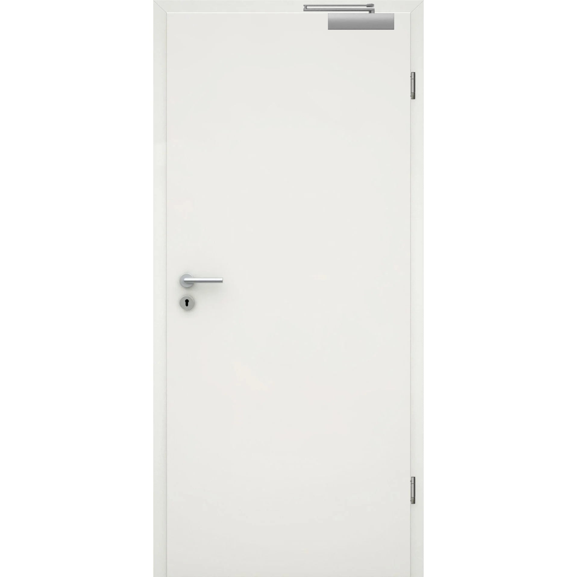 Brandschutztür T30 mit Zarge CPL soft-weiß Rundkante