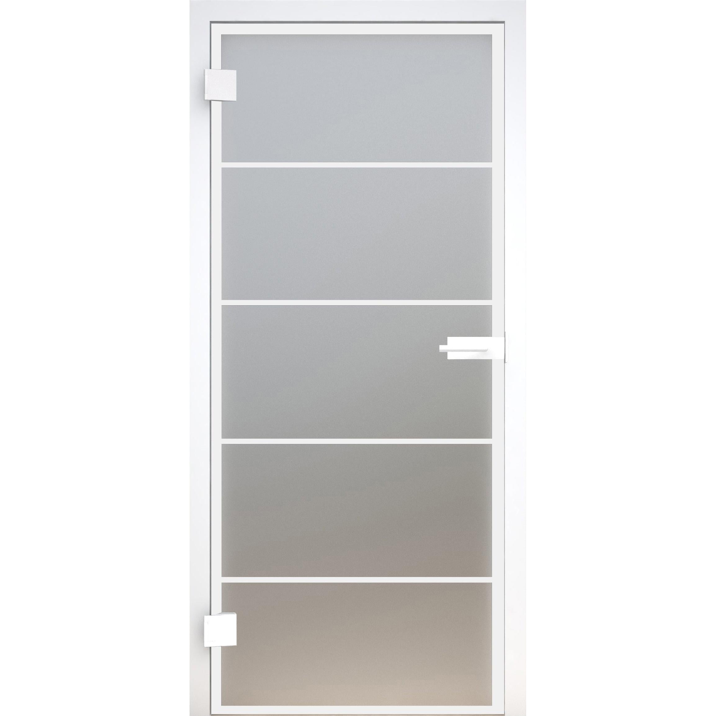 Glastür Loft-Design Weiß Modell DWS1 satiniert / matt