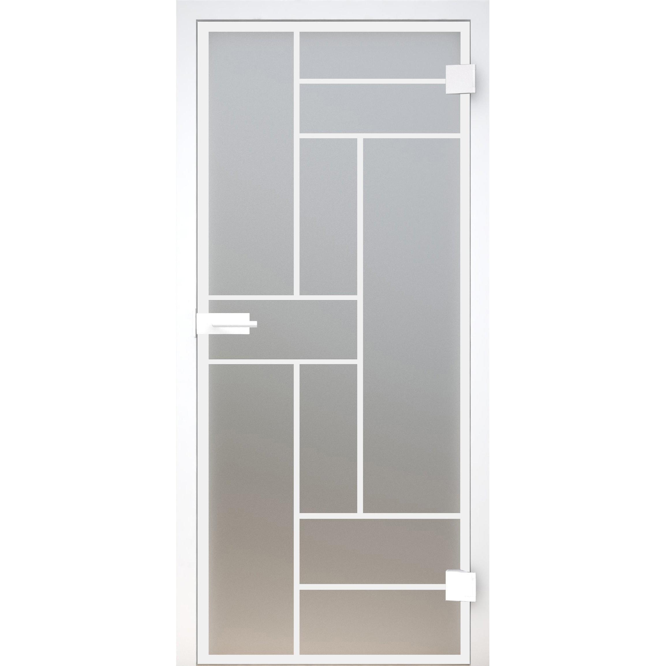 Glastür Loft-Design Weiß Modell DWS10 satiniert / matt