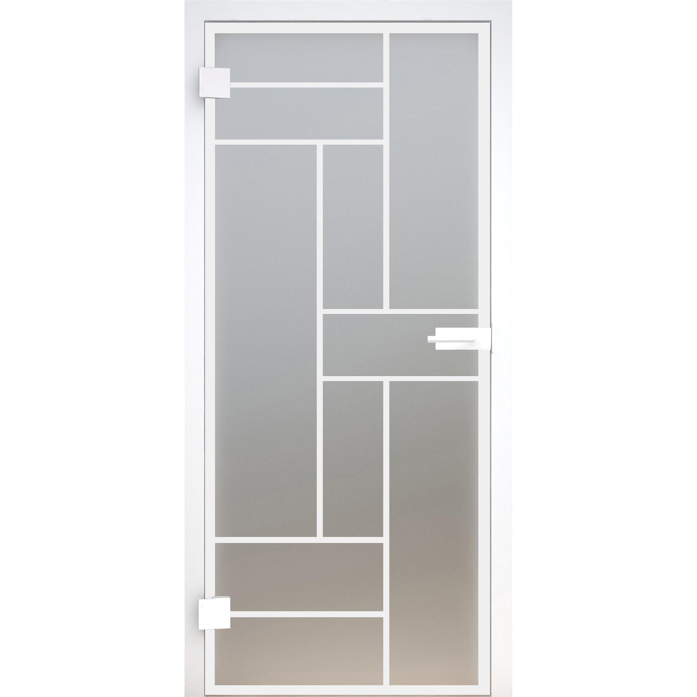 Glastür Loft-Design Weiß Modell DWS10 satiniert / matt