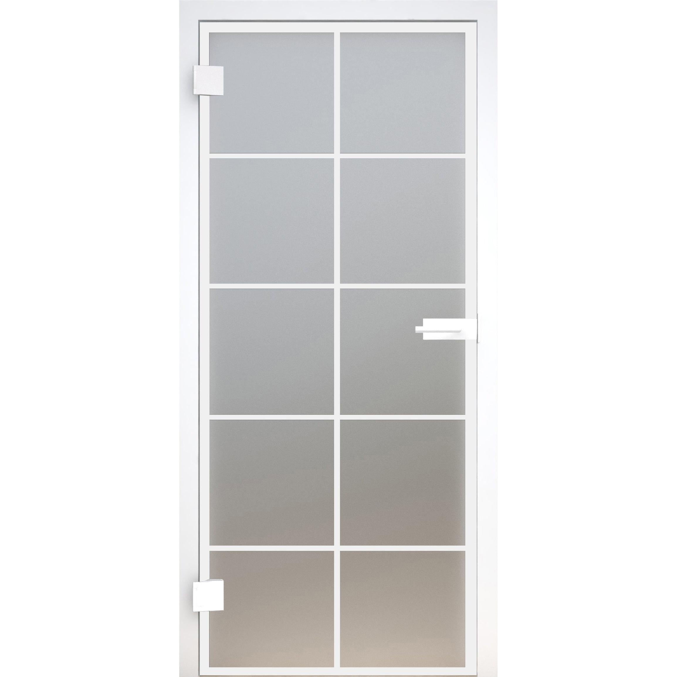 Glastür Loft-Design Weiß Modell DWS2 satiniert / matt