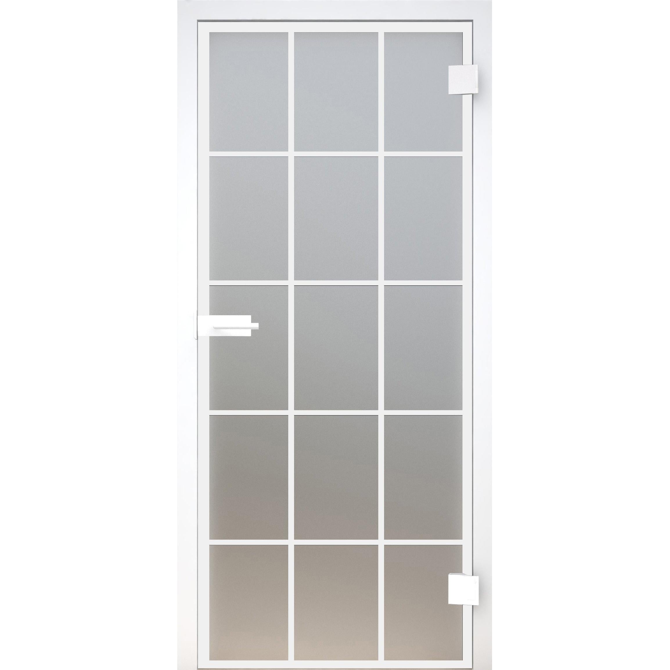 Glastür Loft-Design Weiß Modell DWS3 satiniert / matt