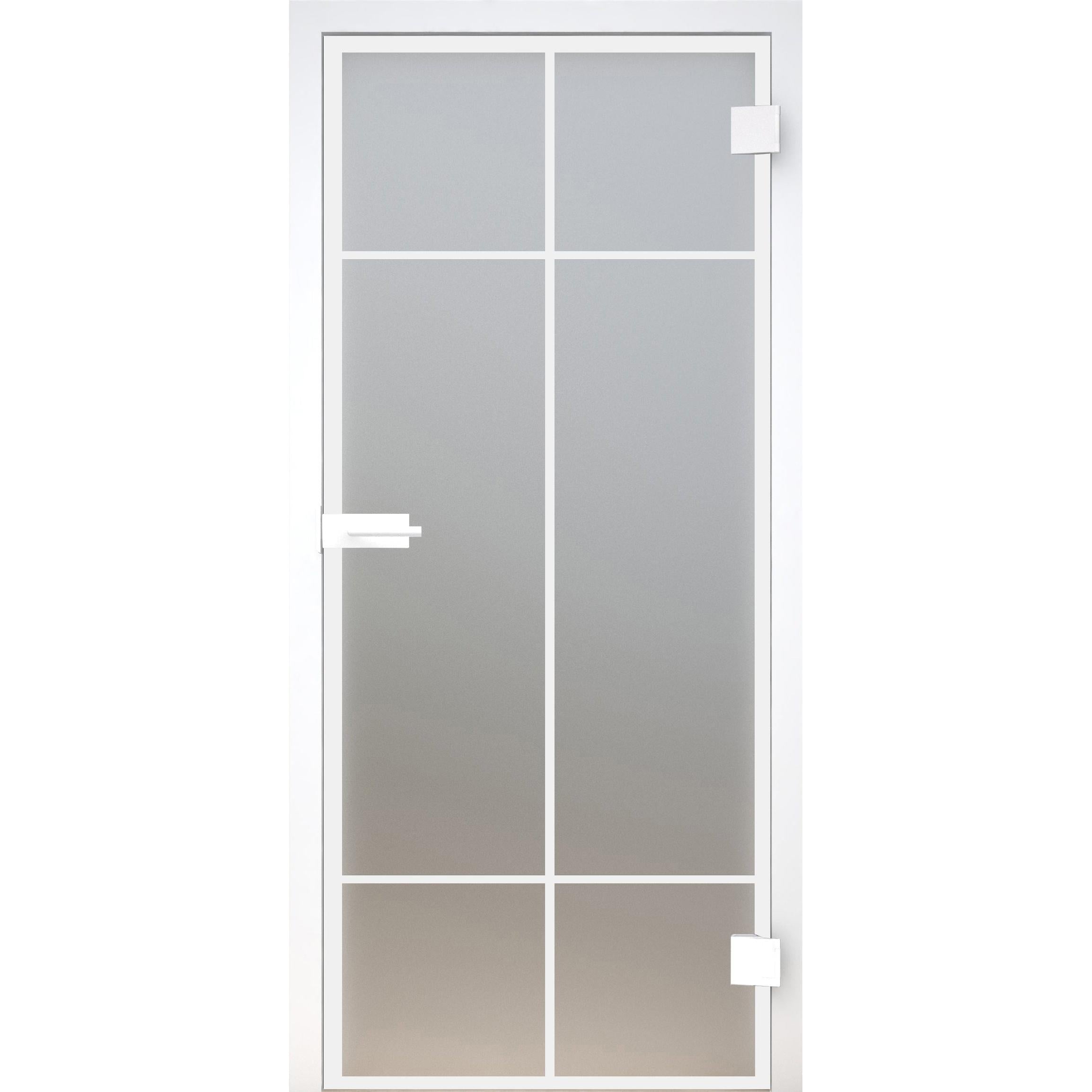 Glastür Loft-Design Weiß Modell DWS7 satiniert / matt