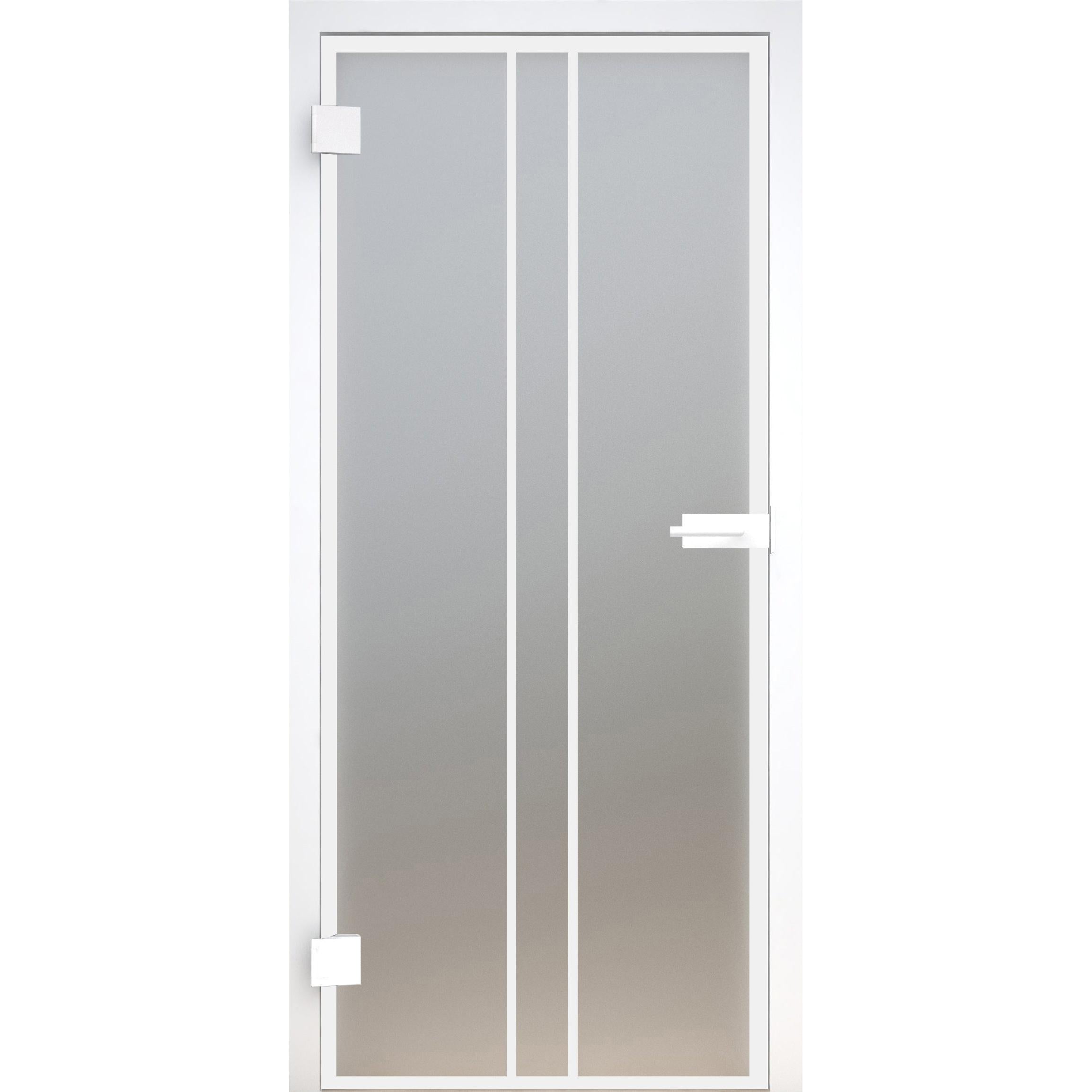 Glastür Loft-Design Weiß Modell DWS8 satiniert / matt