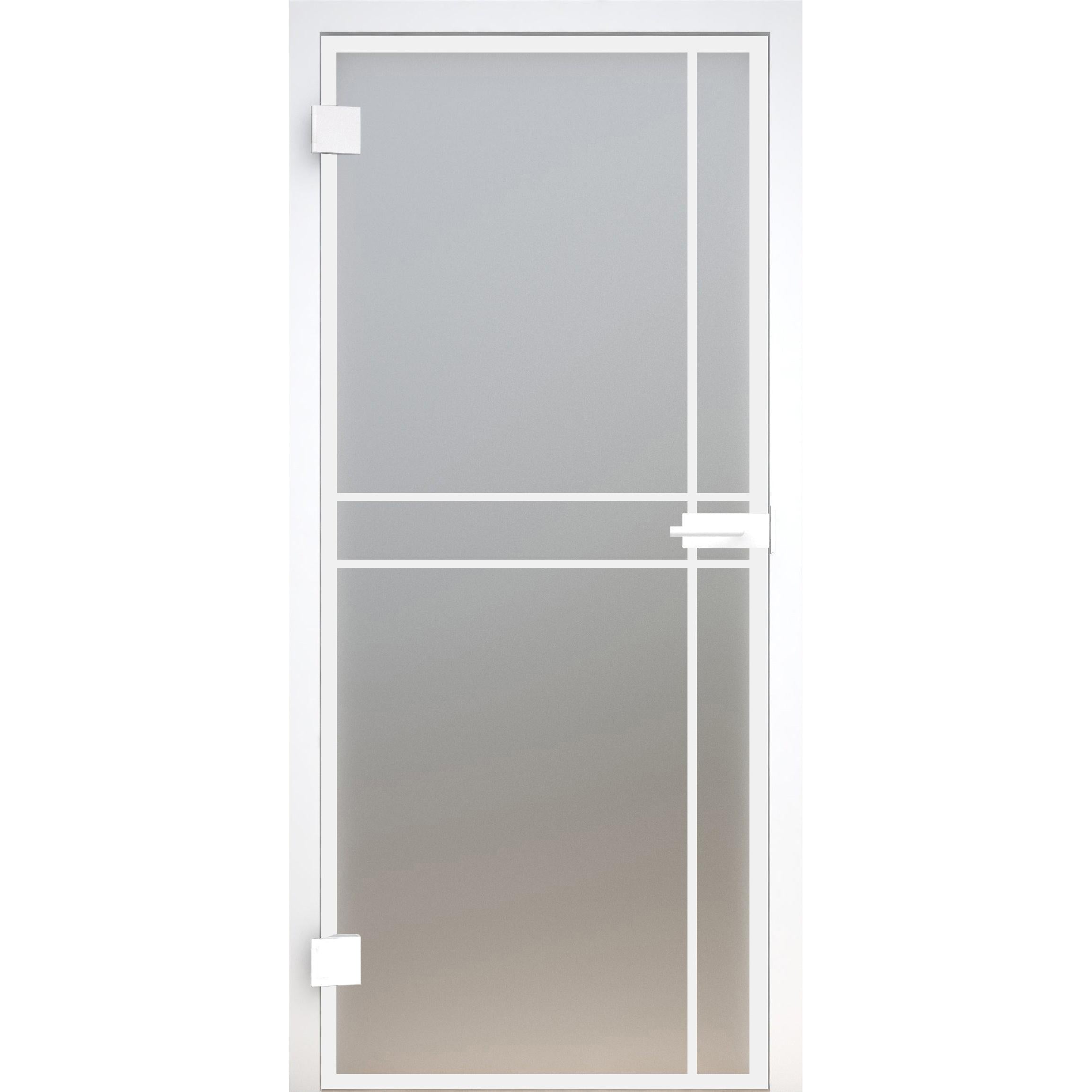 Glastür Loft-Design Weiß Modell DWS9 satiniert / matt