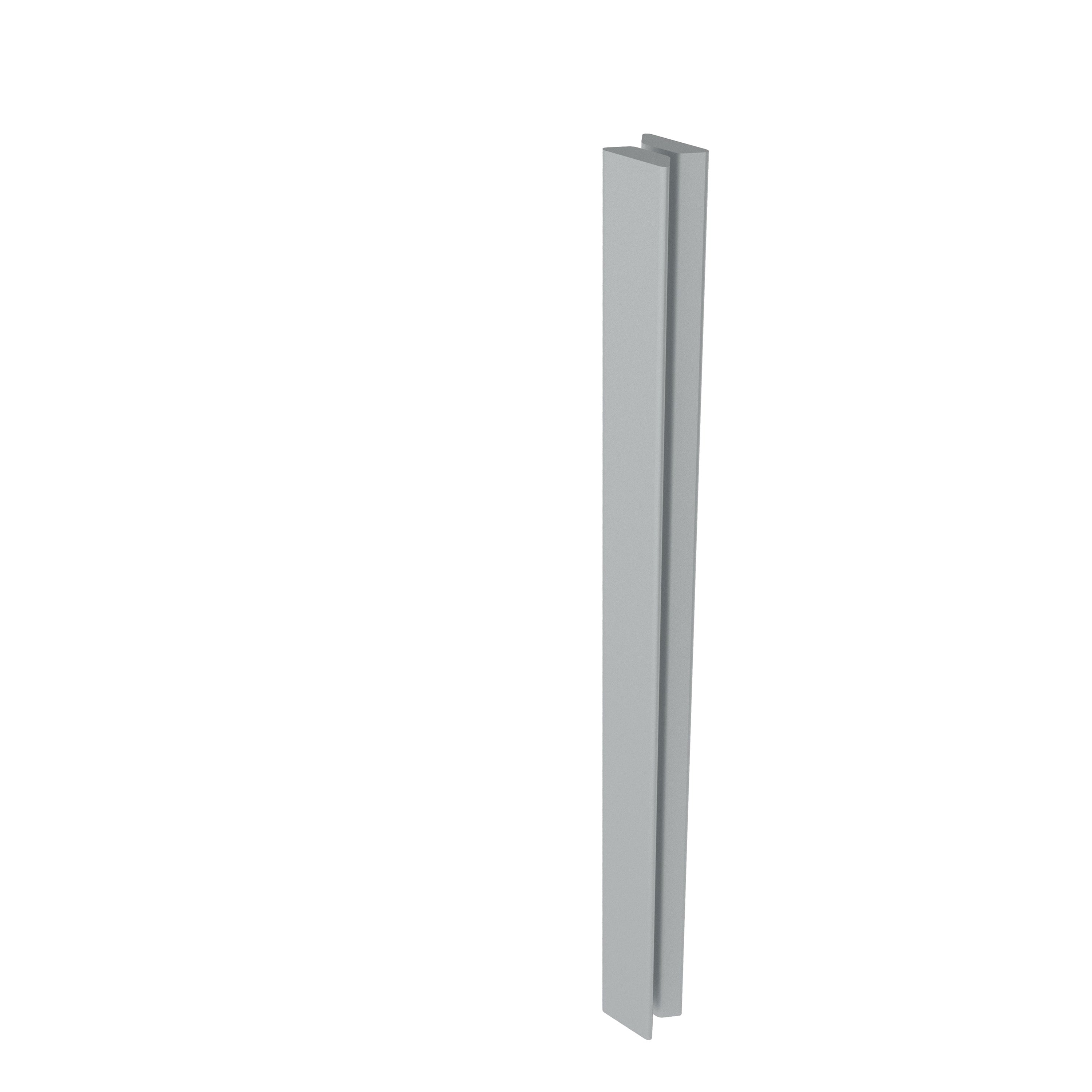 Griffleiste mit selbstklebender Grundplatte Viora Edelstahl Länge 200 mm für Ganzglasschiebetür und Holzschiebetür