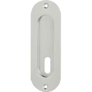 Griffmuschel Modern oval 40 x 120 mm Alara BB Edelstahl für Holzschiebetür | inkl. Einbau in Holzschiebetür