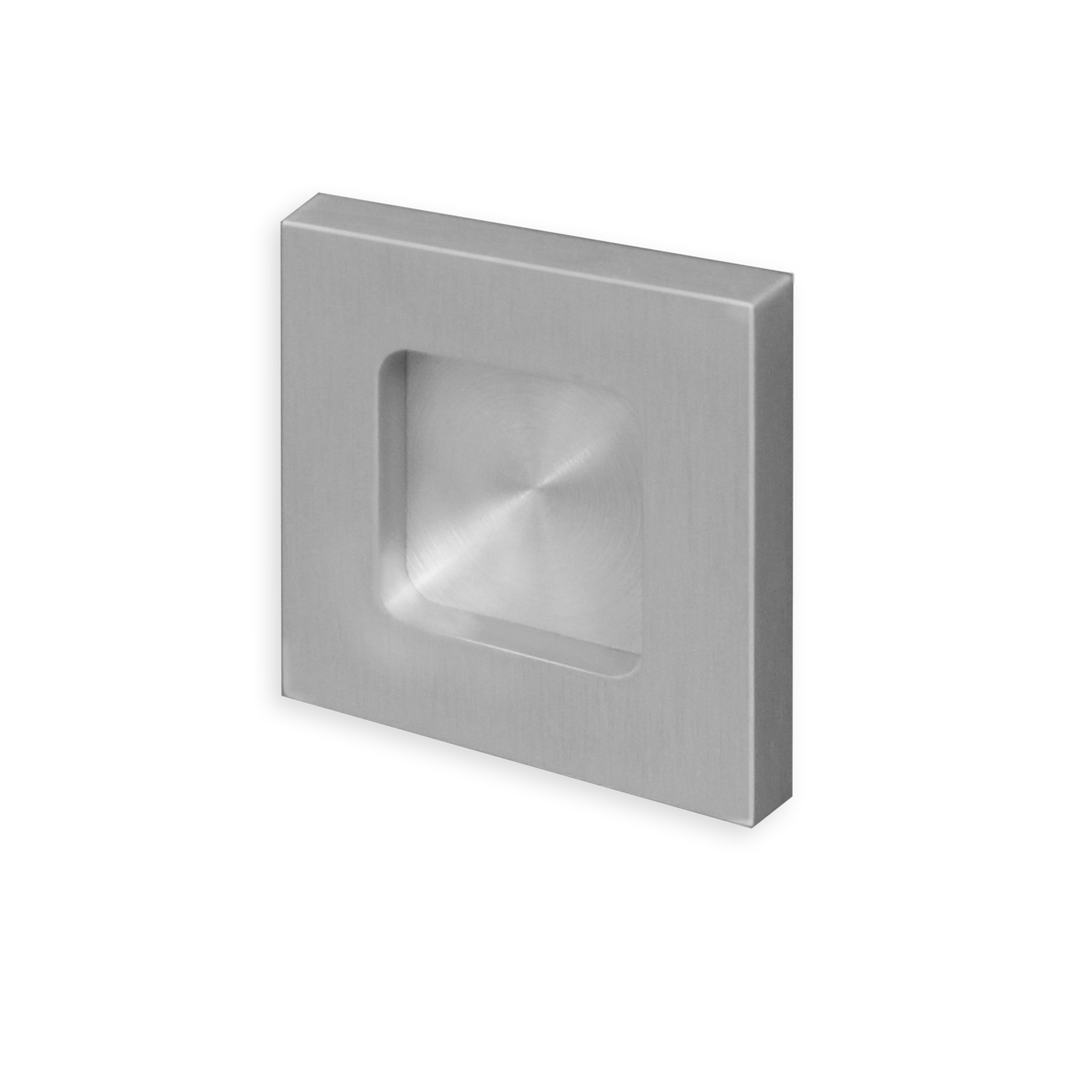 Griffmuschel eckig 70 x 70 mm Solora geschlossen selbstklebend Edelstahl für Ganzglasschiebetür