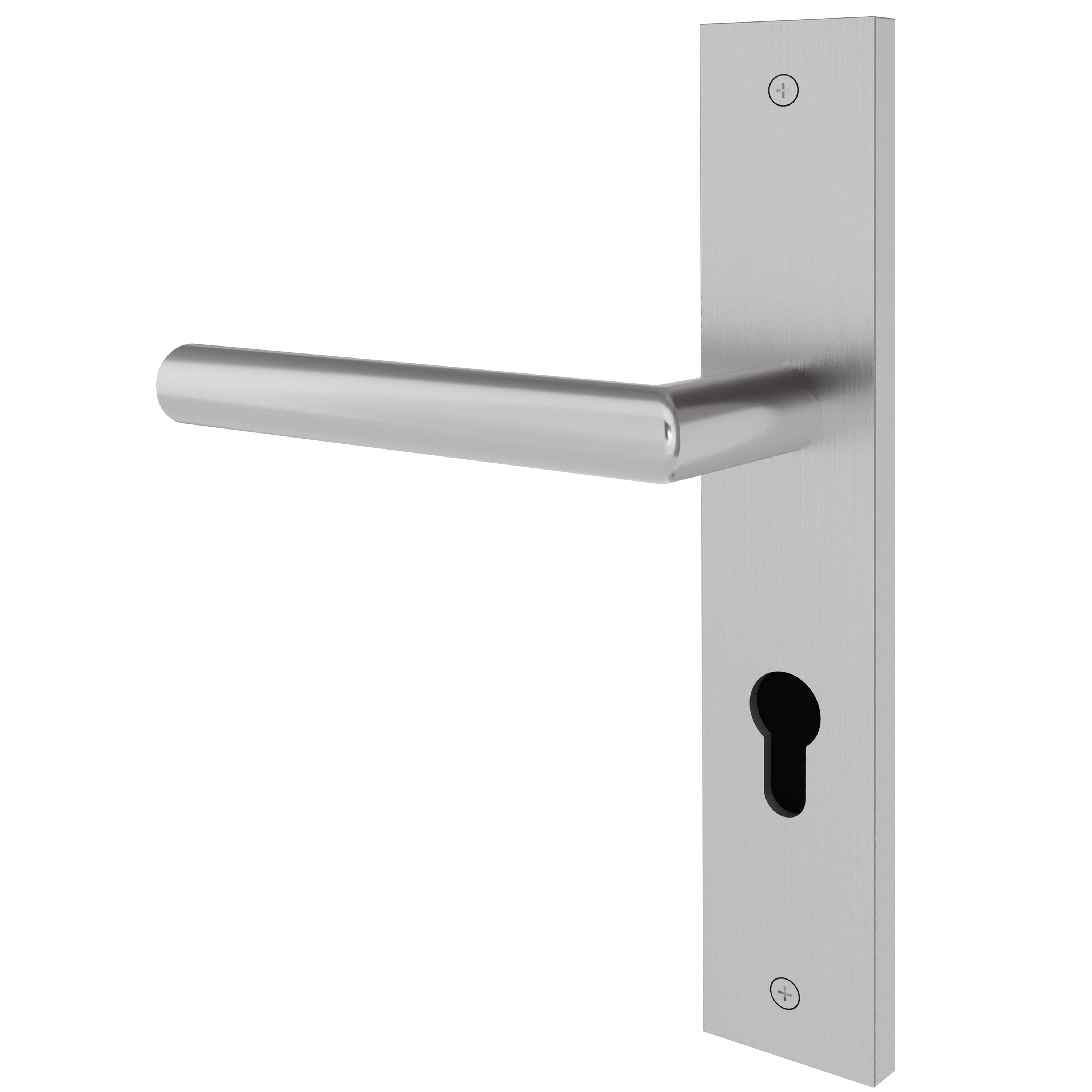 Langschildgarnitur eckig L- Form gerade Modell Baltara Edelstahl geschraubt Klasse 1