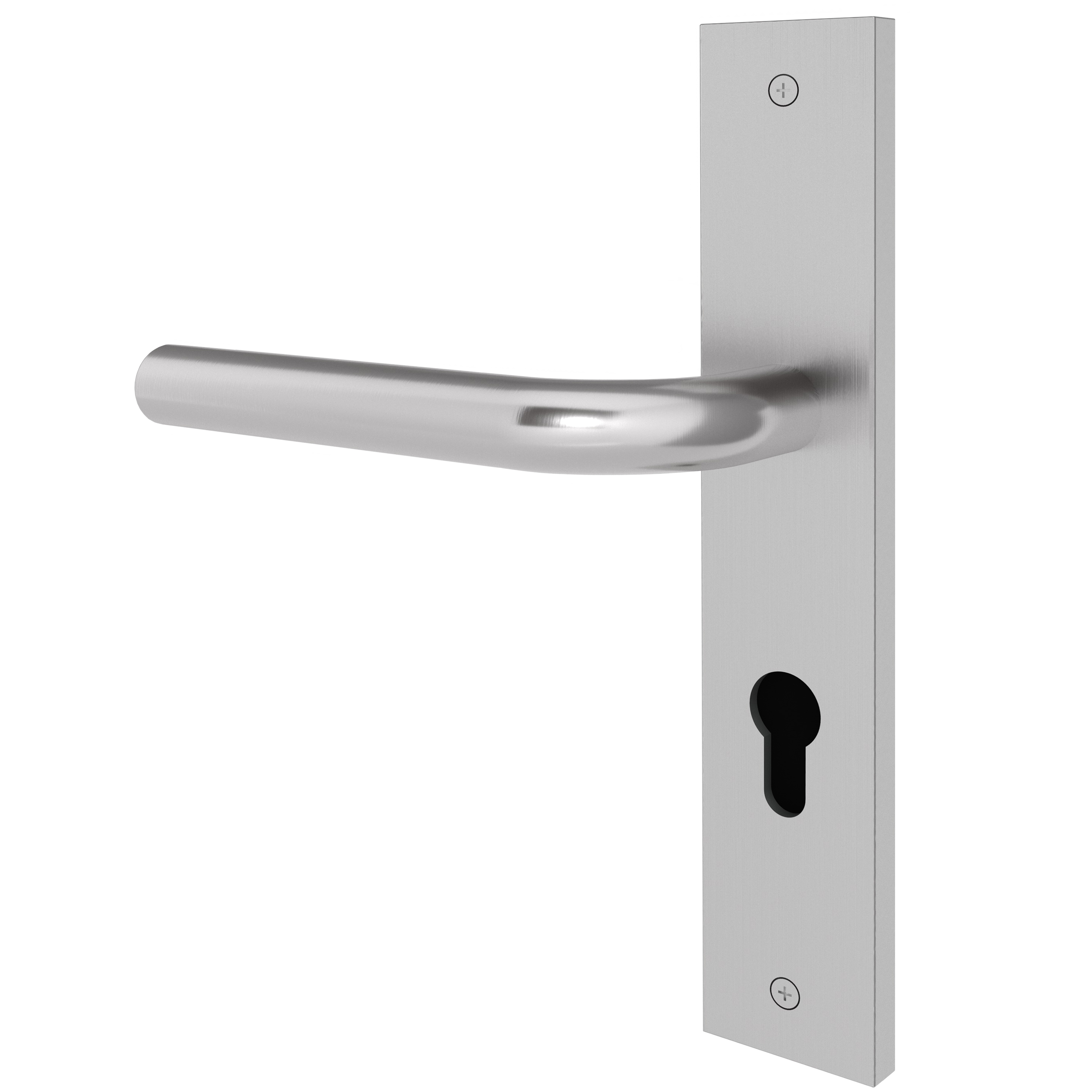 Langschildgarnitur eckig L- Form gerade Modell Juvora Edelstahl geschraubt Klasse 1