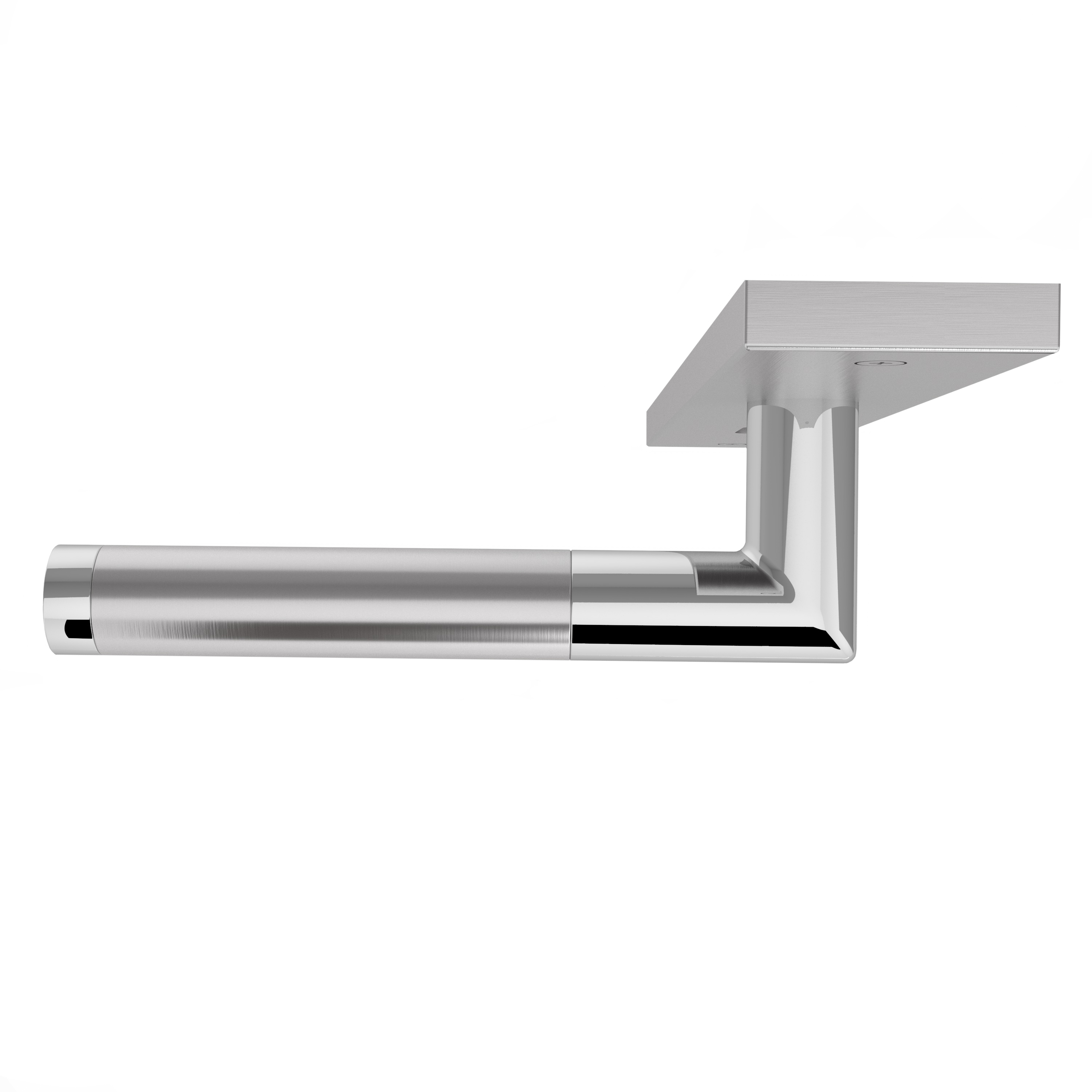 Langschildgarnitur eckig L- Form gerade Modell Melora Edelstahl / verchromt geschraubt Klasse 1