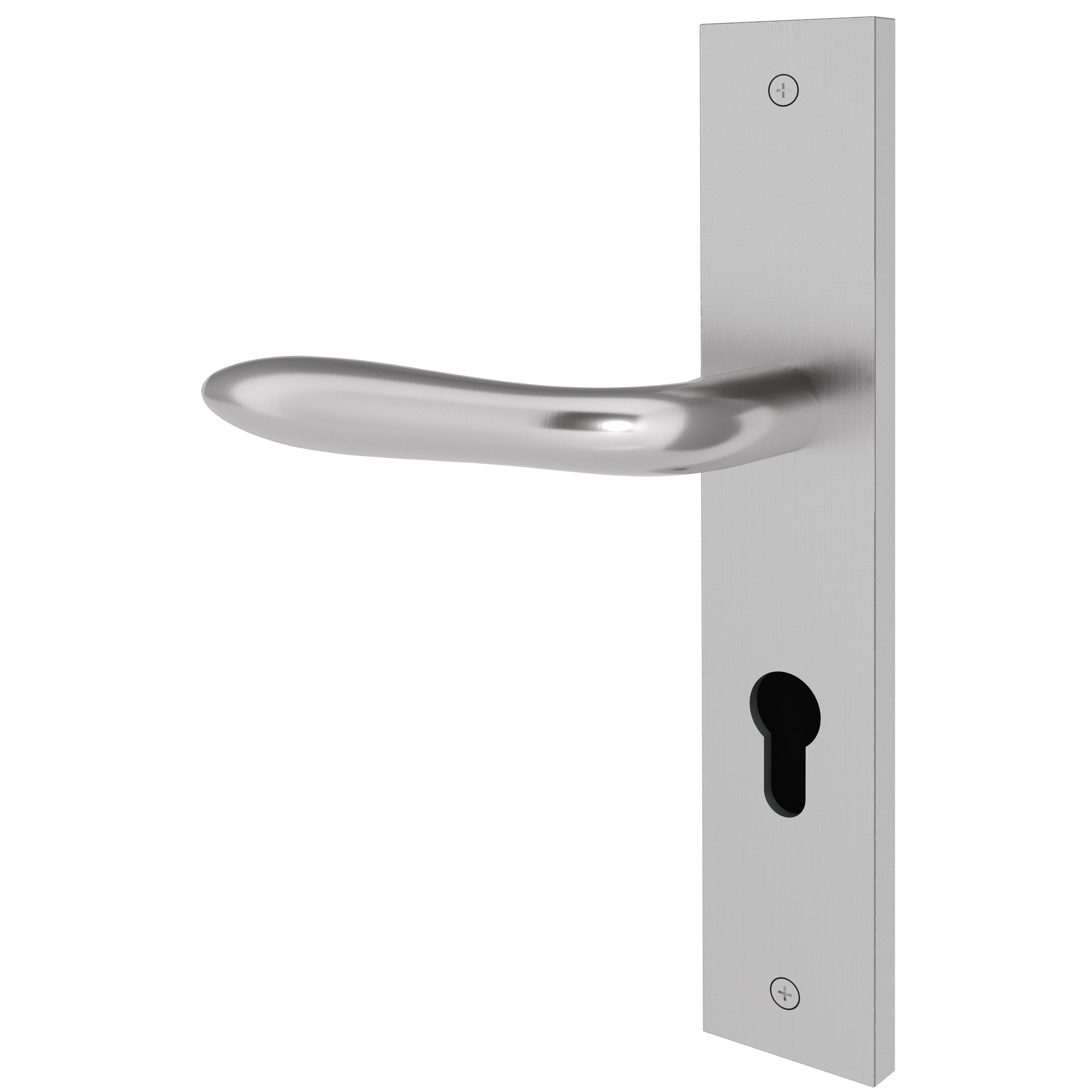 Langschildgarnitur eckig L- Form gerade Modell Nordara Edelstahl geschraubt Klasse 1