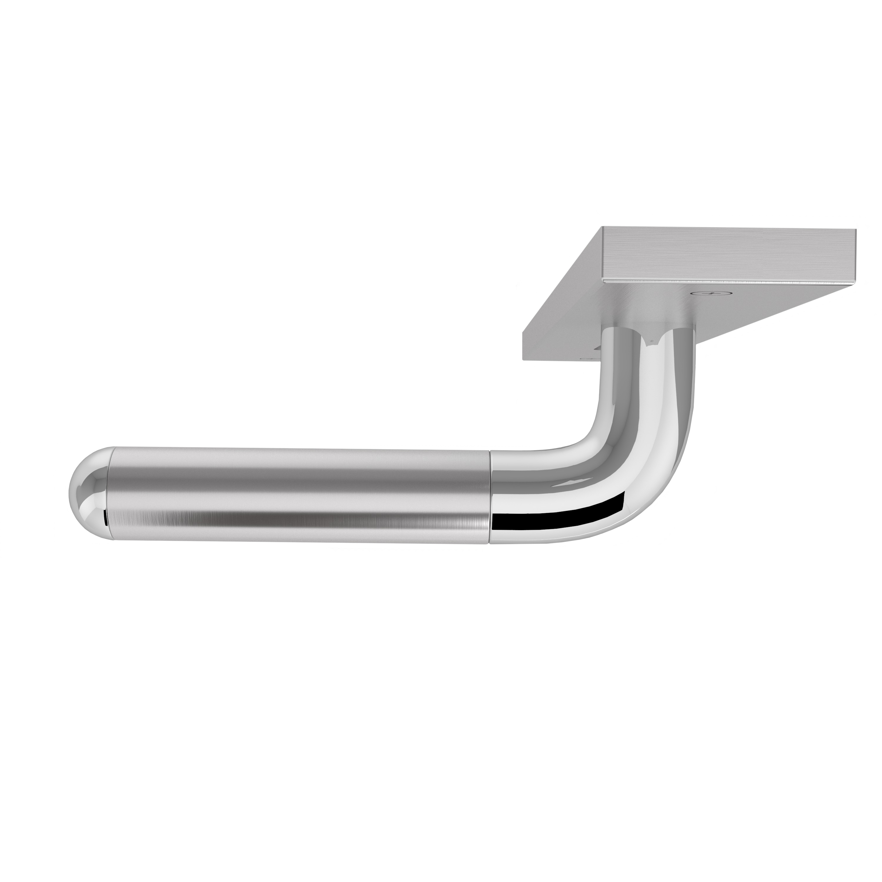 Langschildgarnitur eckig L- Form gerade Modell Vilara Edelstahl / verchromt geschraubt Klasse 1