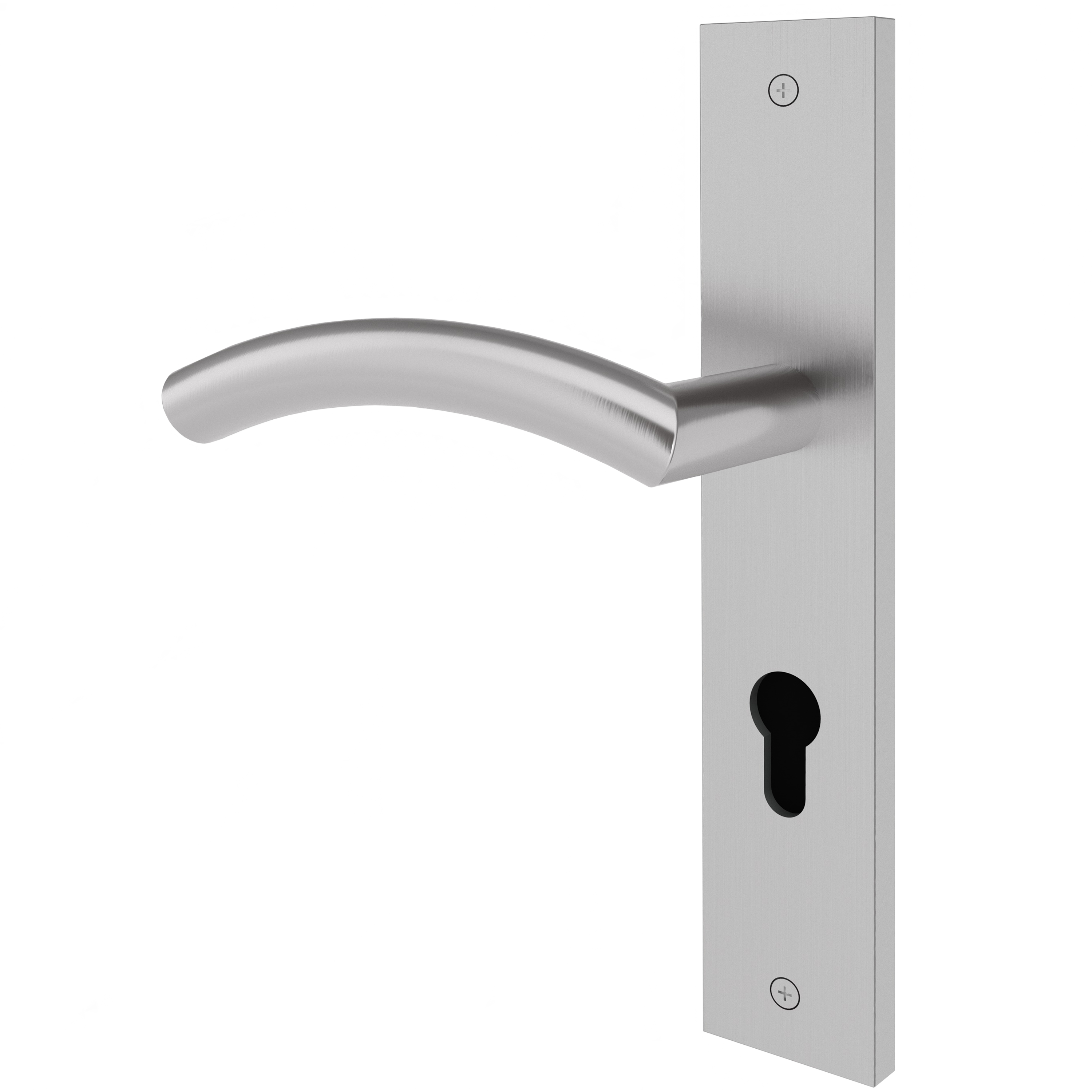 Langschildgarnitur eckig L-Form geschwungen Modell Helara Edelstahl geschraubt Klasse 1