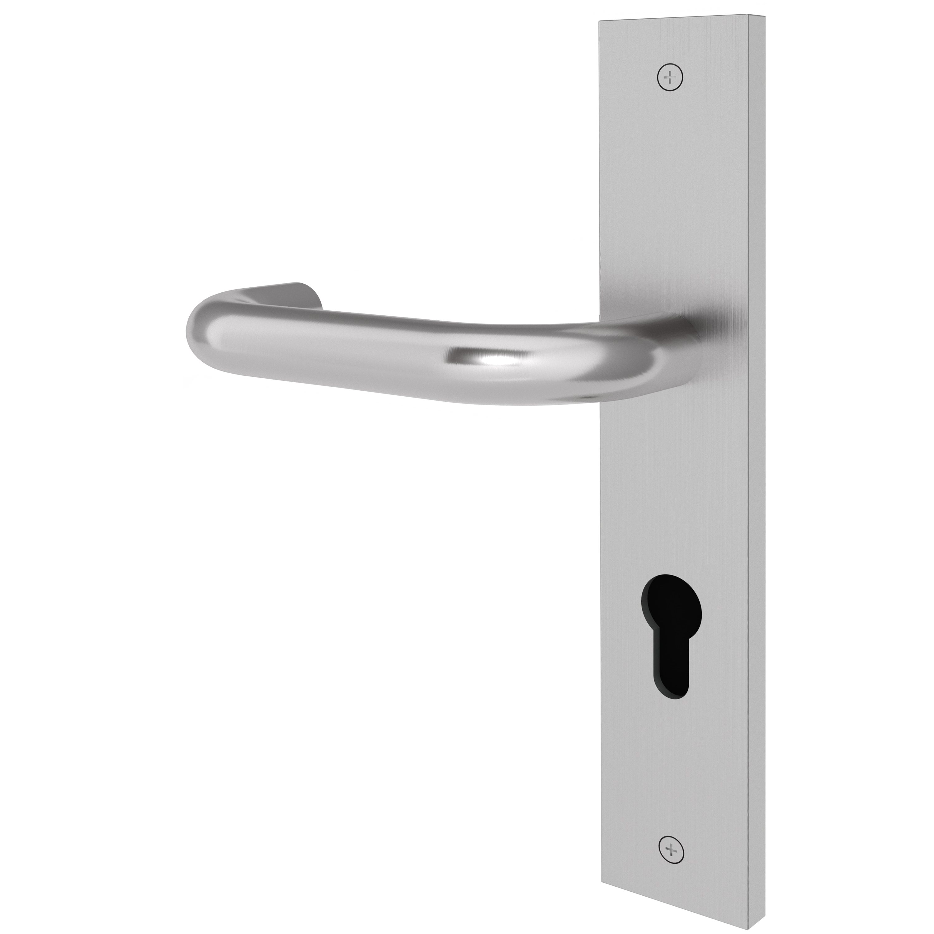 Langschildgarnitur eckig U-Form Modell Borana Edelstahl geschraubt Klasse 1