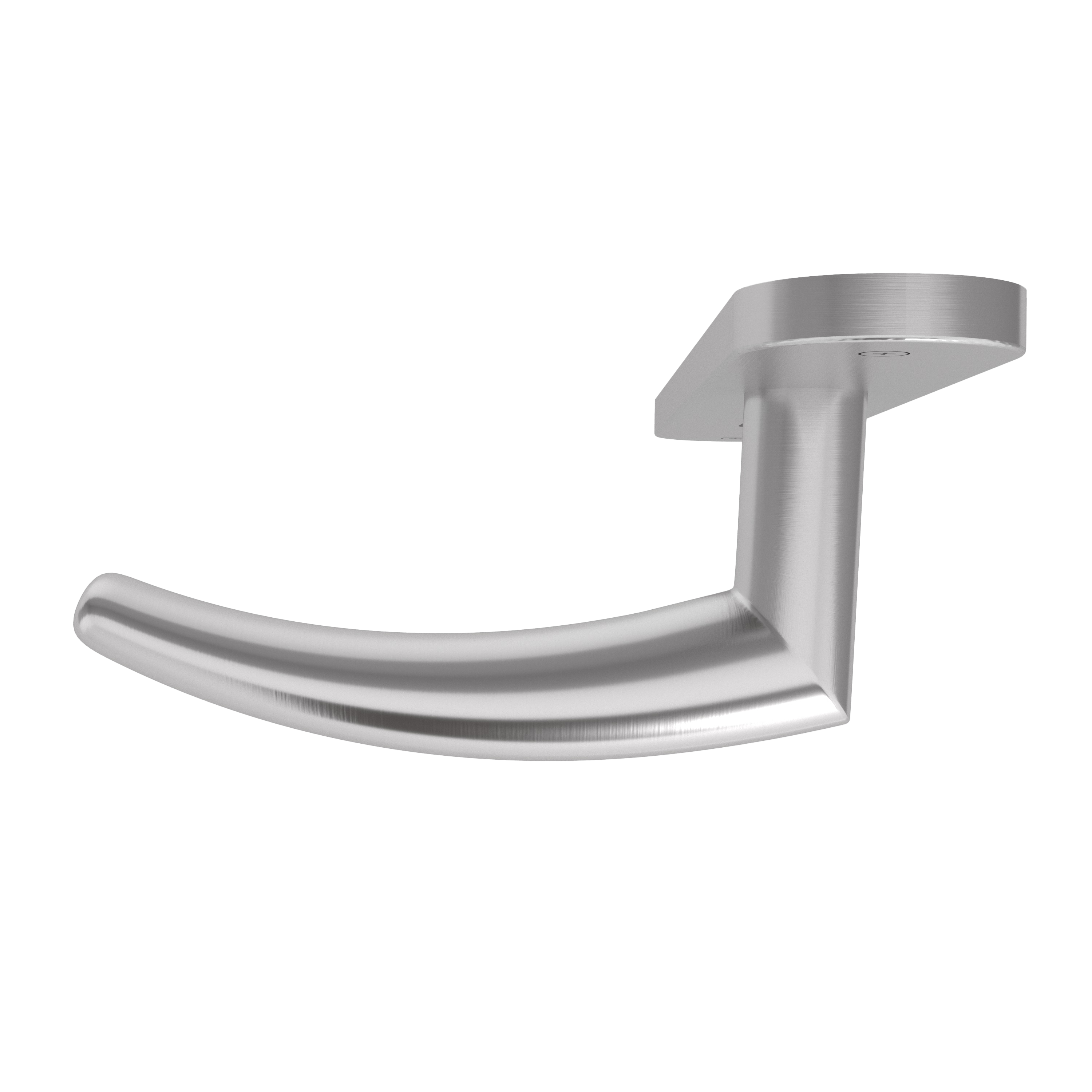 Langschildgarnitur rund L-Form gebogen Modell Amaraya Edelstahl geschraubt Klasse 1