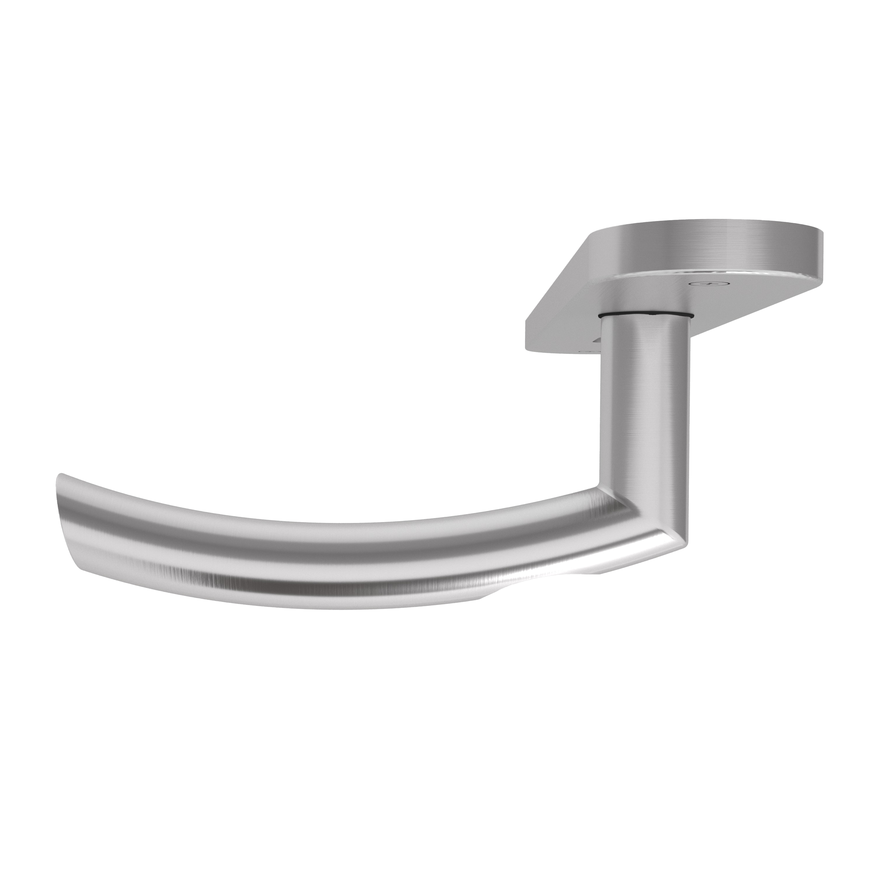 Langschildgarnitur rund L-Form gebogen Modell Iloria Edelstahl geschraubt Klasse 1