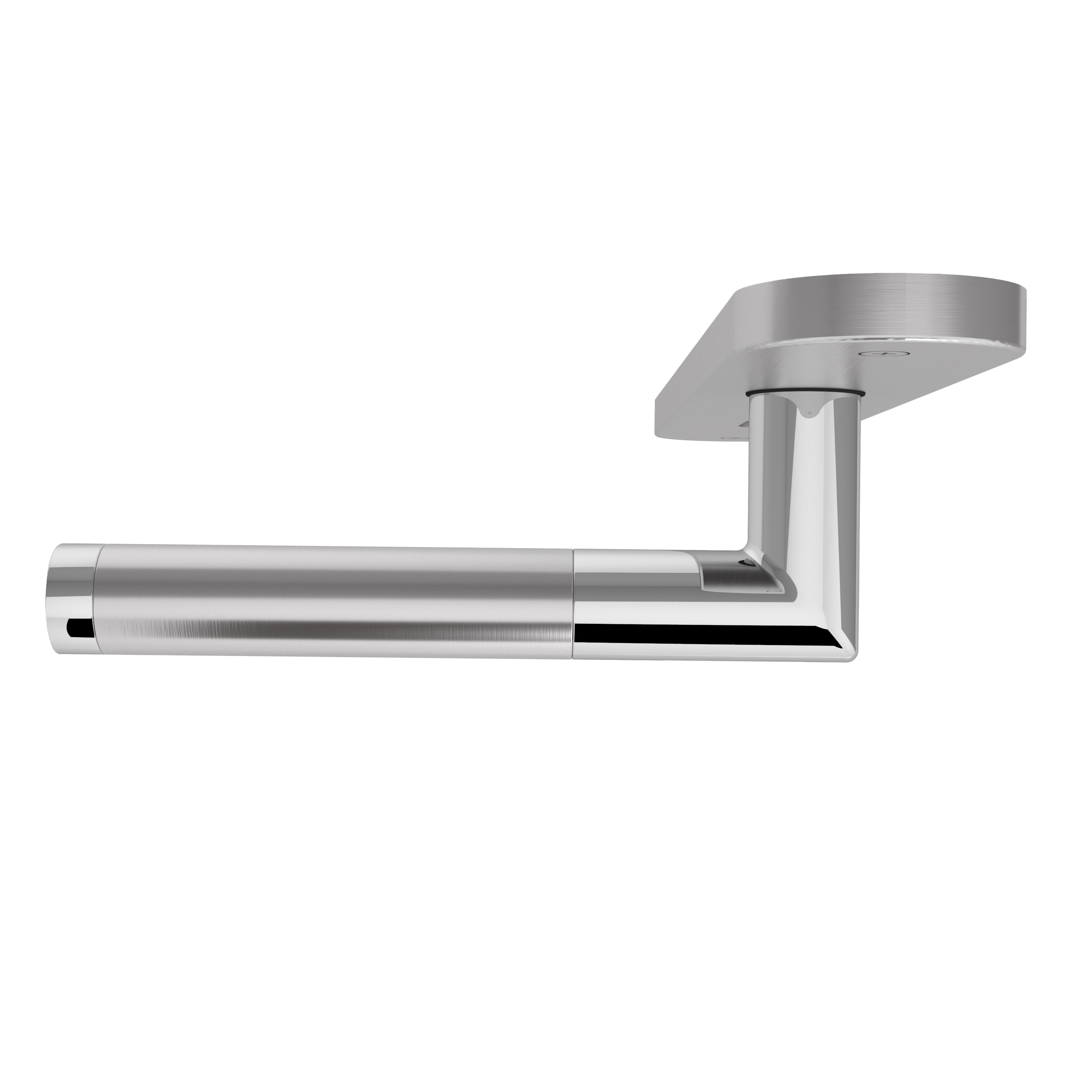 Langschildgarnitur rund L- Form gerade Modell Melora Edelstahl / verchromt geschraubt Klasse 1