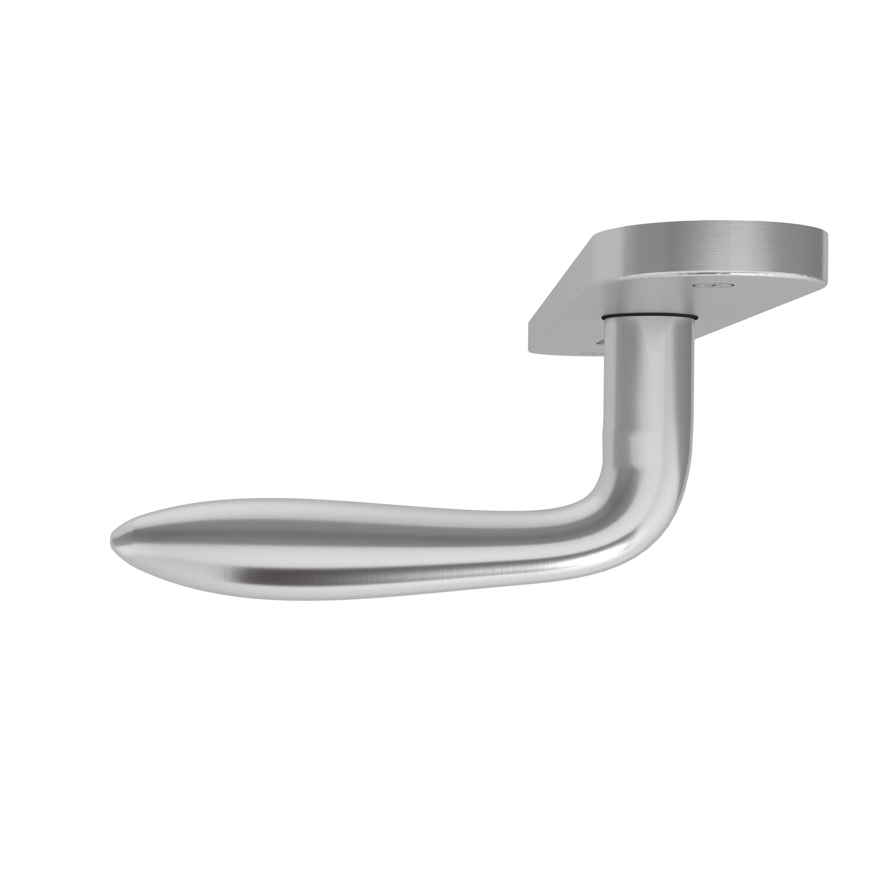 Langschildgarnitur rund L- Form gerade Modell Nordara Edelstahl geschraubt Klasse 1