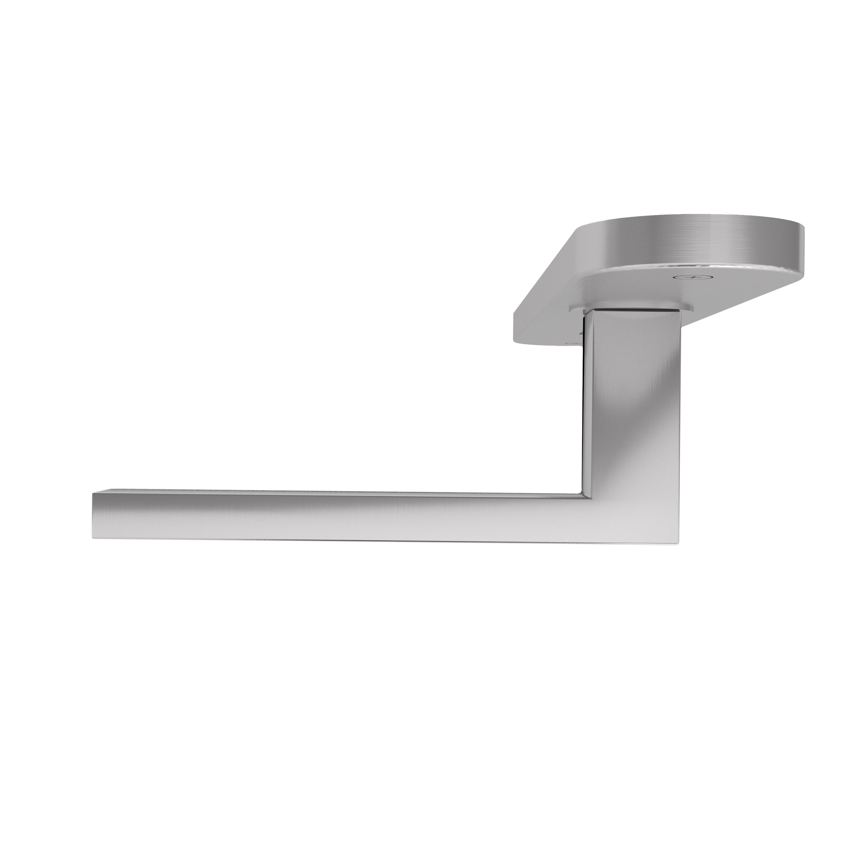 Langschildgarnitur rund L- Form gerade Modell Rhovara Edelstahl geschraubt Klasse 1