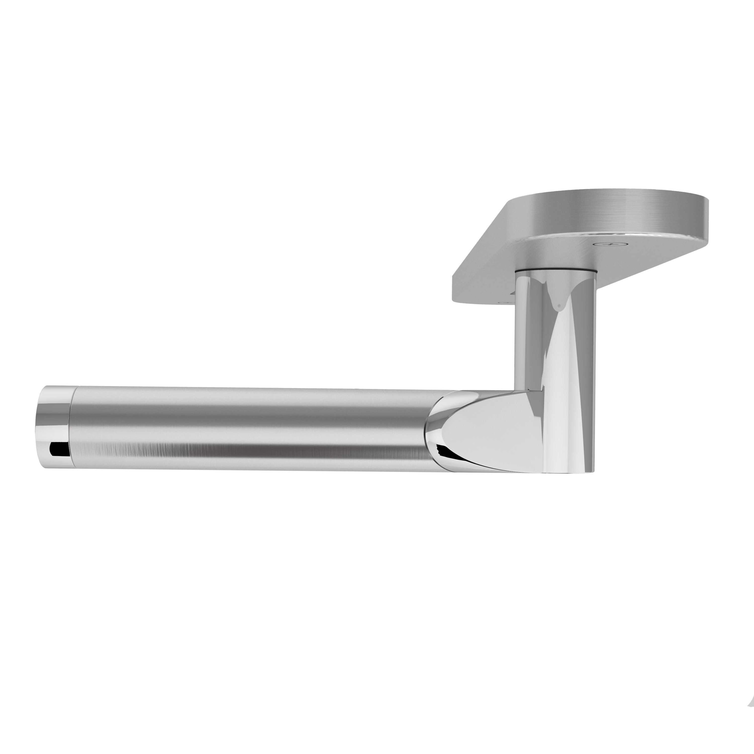 Langschildgarnitur rund L- Form gerade Modell Sevora Edelstahl / verchromt geschraubt Klasse 1