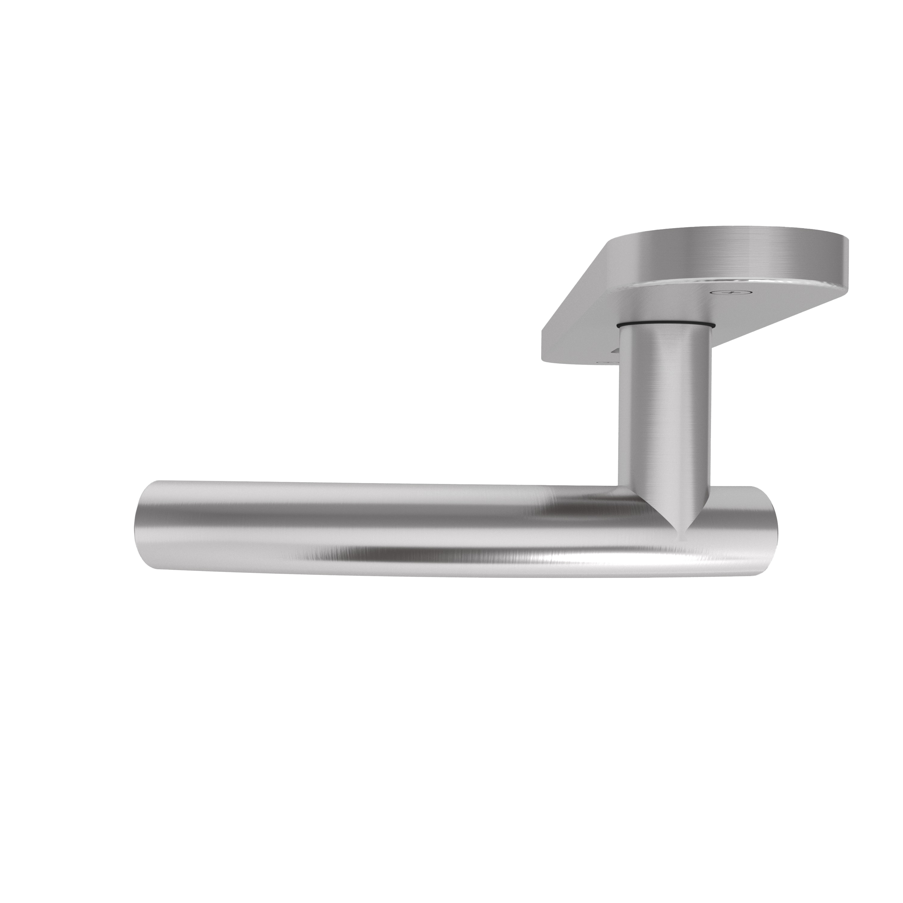 Langschildgarnitur rund L-Form geschwungen Modell Sylora Edelstahl geschraubt Klasse 1