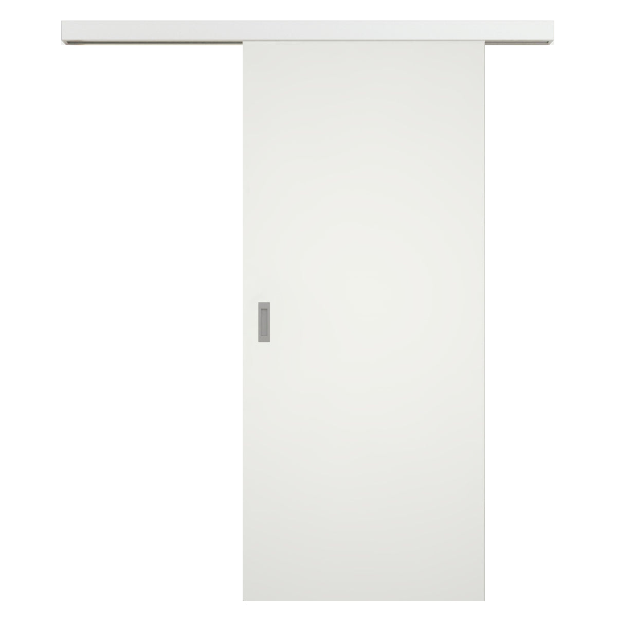 Schiebetür für Set mit weißem Laufkasten CPL glatt soft-weiß Röhrenspan