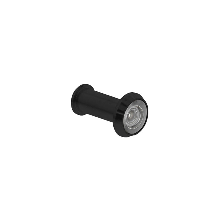 Spionlochbohrung 14 mm für Wohnungseingangstür inkl. Türspion 14 mm 200° Mattschwarz