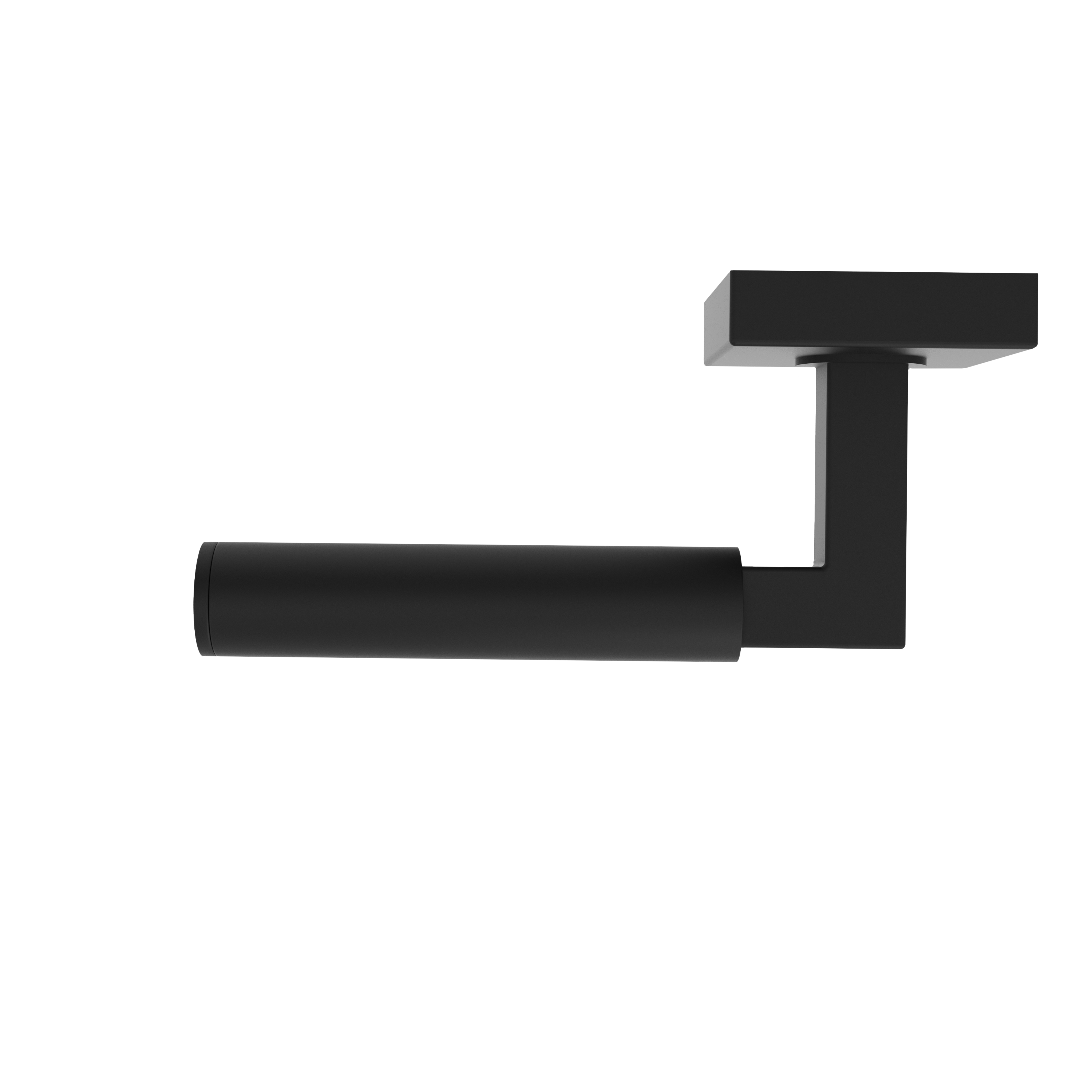 Türgriff Rosetten eckig L- Form gerade Modell Canara Mattschwarz Klipprosette Klasse 1