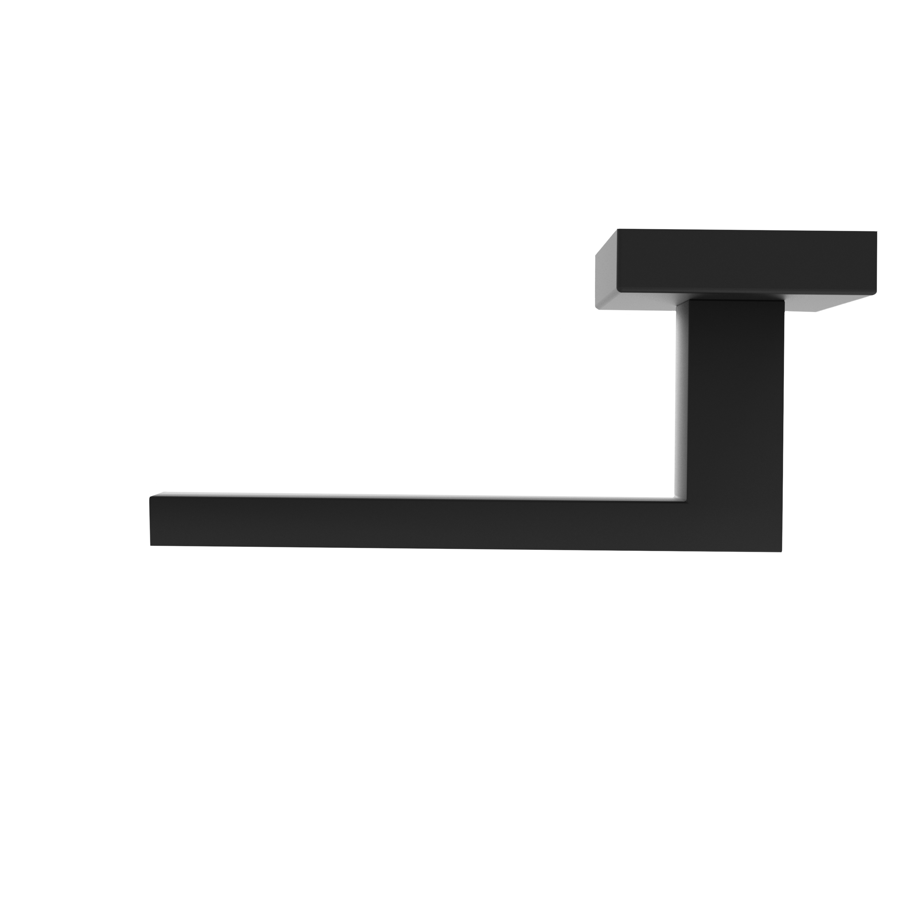 Türgriff Rosetten eckig L- Form gerade Modell Rhovara Mattschwarz Klipprosette Klasse 1