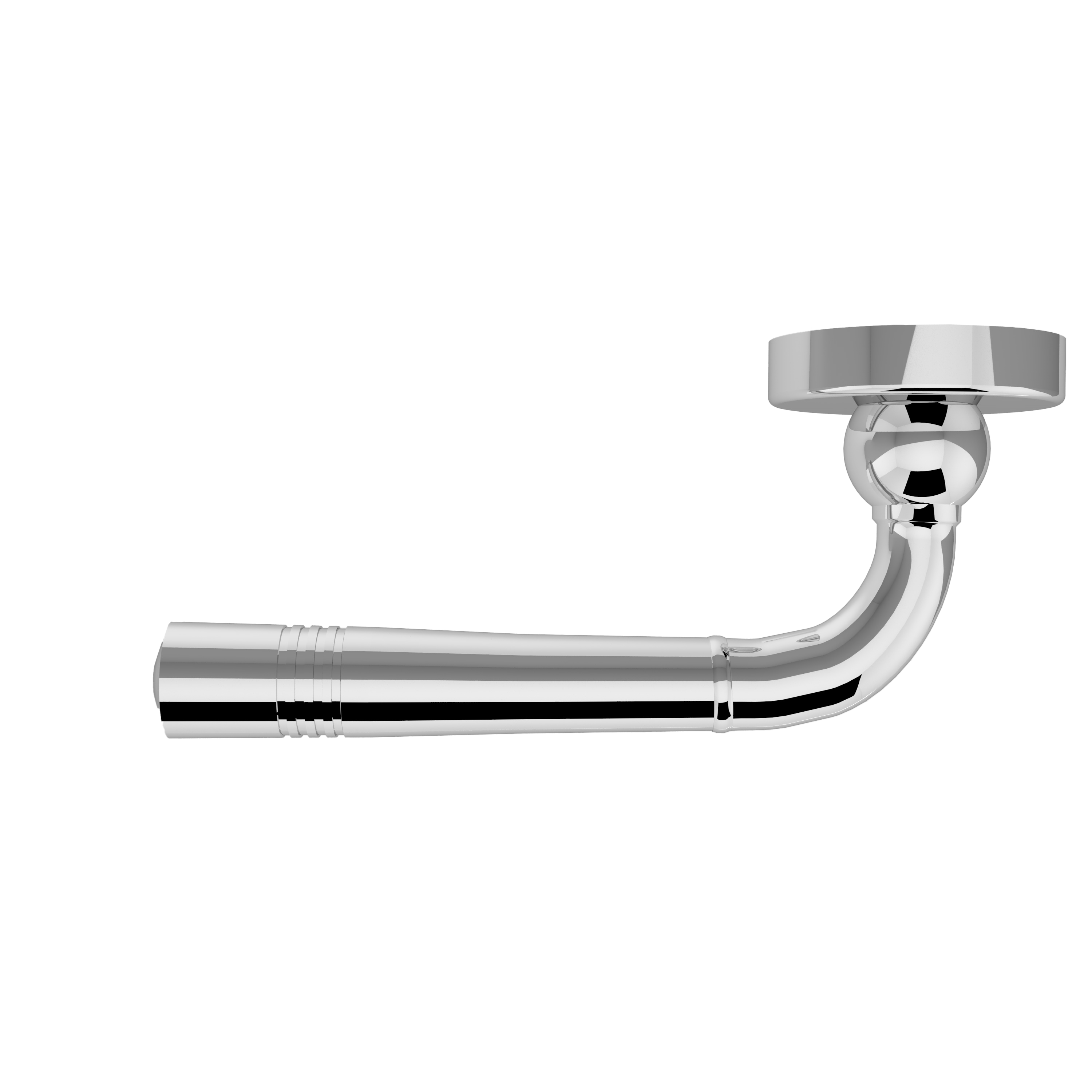 Türgriff Rosetten rund L-Form gerade Modell Arola Landhaus Glanzchrom Klipprosette