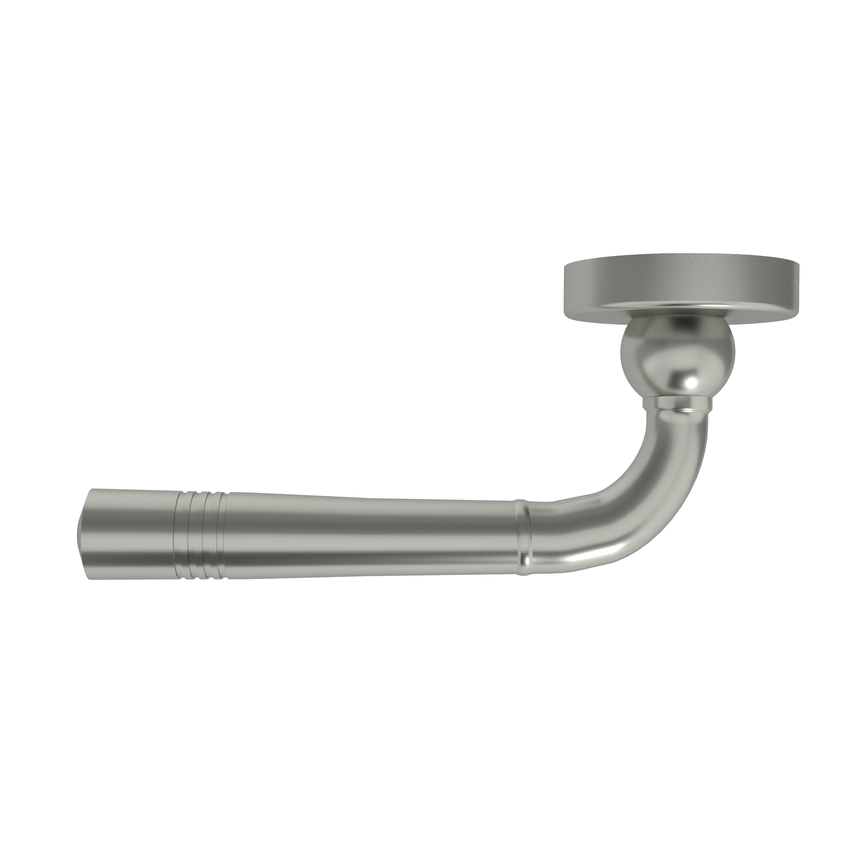 Türgriff Rosetten rund L-Form gerade Modell Arola Landhaus Mattnickel Klipprosette