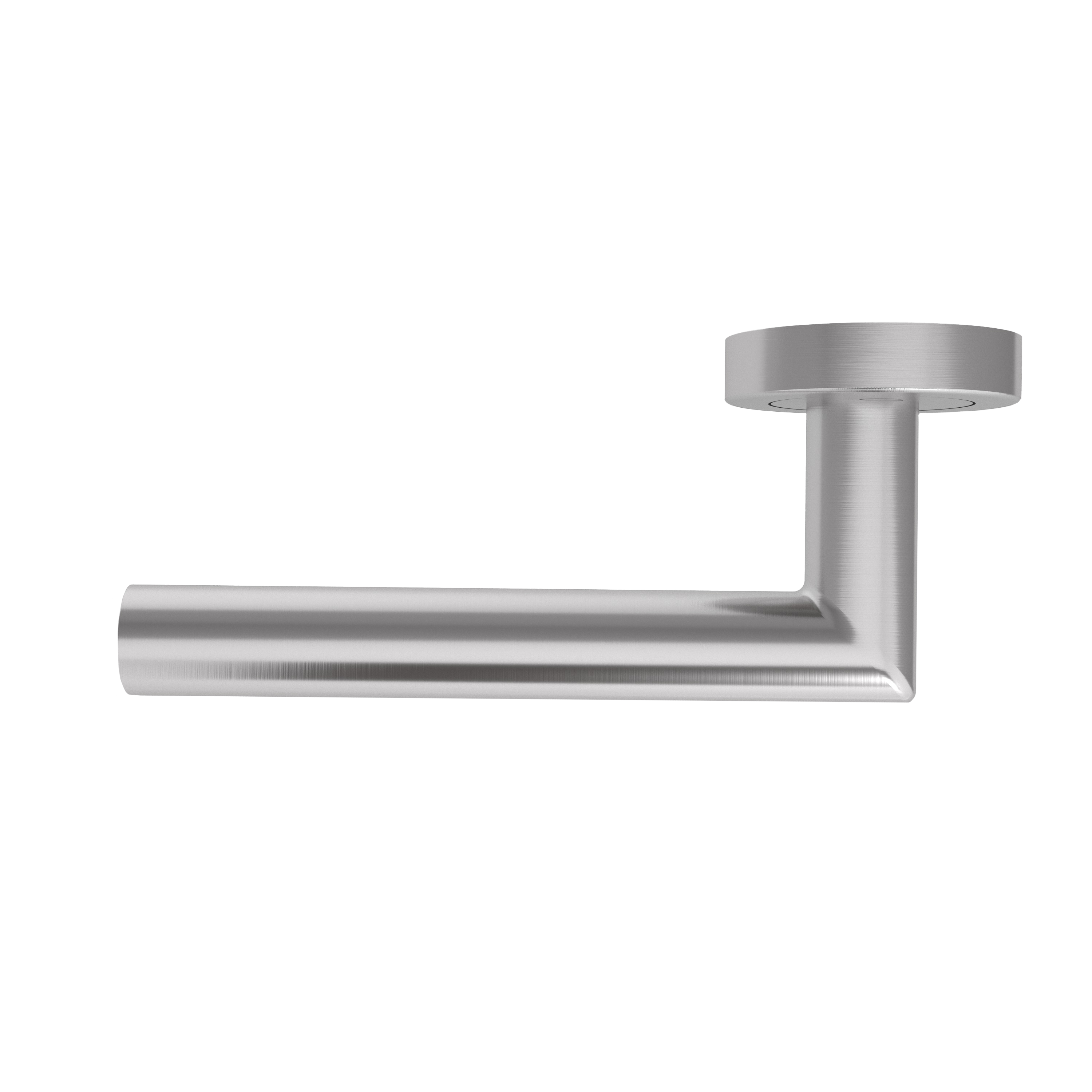 Türgriff Rosetten rund L- Form gerade Modell Baltara 3000 Edelstahl Schraubrosette Klasse 3