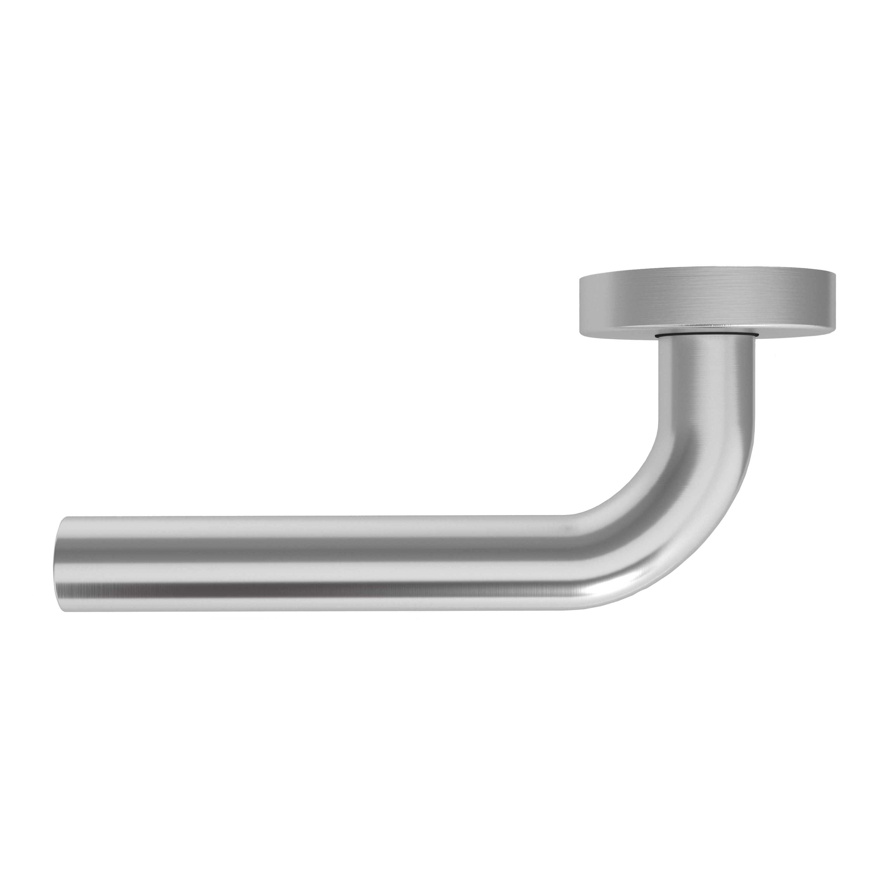 Türgriff Rosetten rund L- Form gerade Modell Juvora Edelstahl Klipprosette Klasse 1