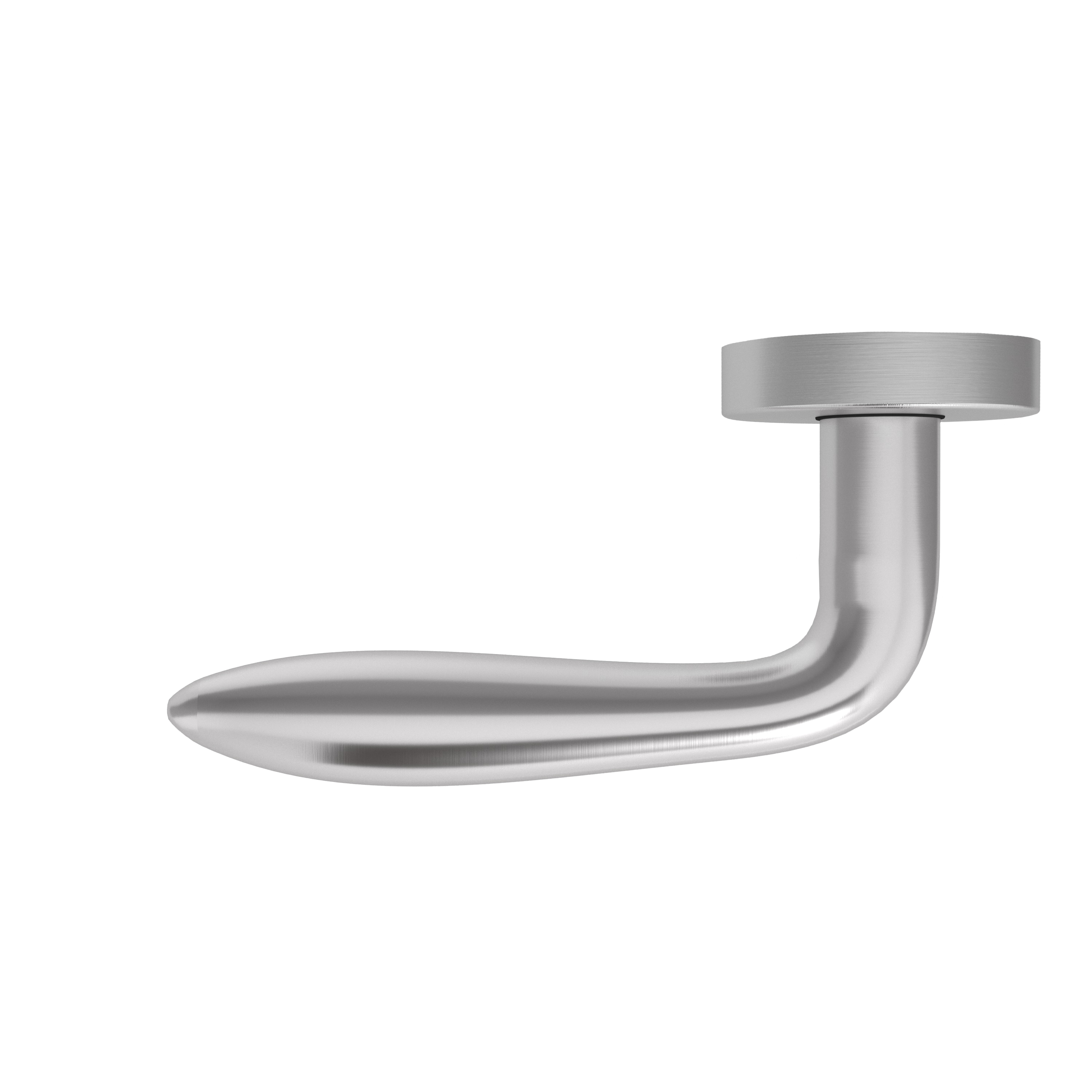 Türgriff Rosetten rund L- Form gerade Modell Nordara Edelstahl Klipprosette Klasse 1