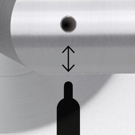 Türgriff Smart2Lock Rosetten rund L-Form gerade Modell Javara Edelstahl Klipprosette