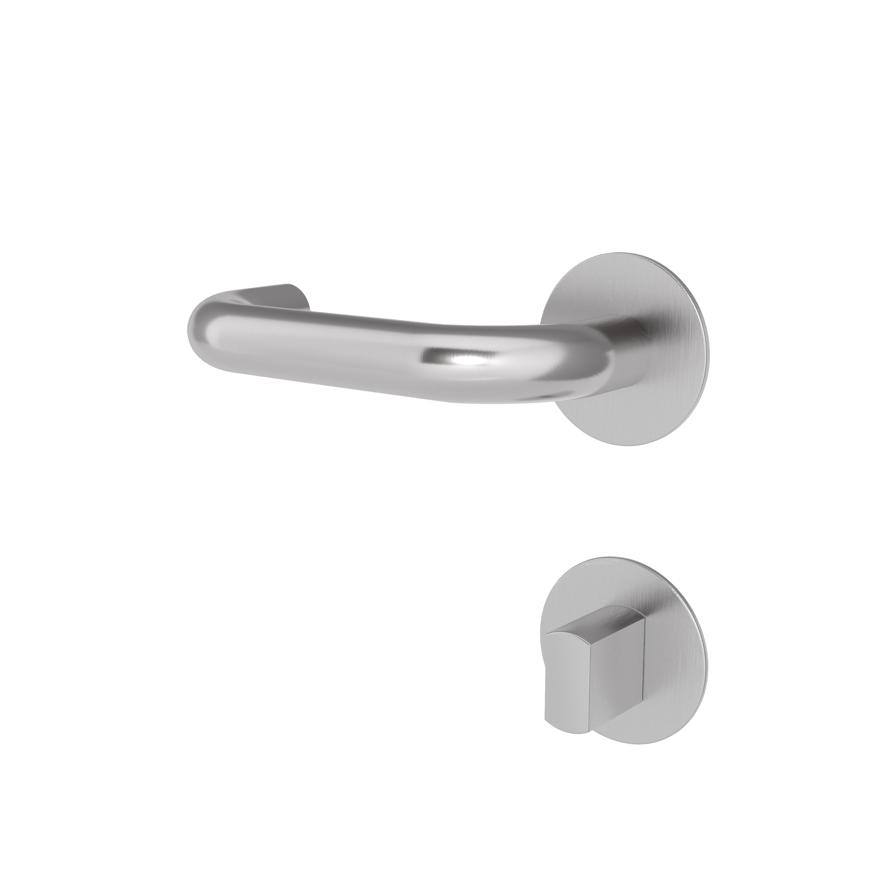 Türgriff mit Flachrosette rund U-Form Modell Borana Edelstahl Clipsystem
