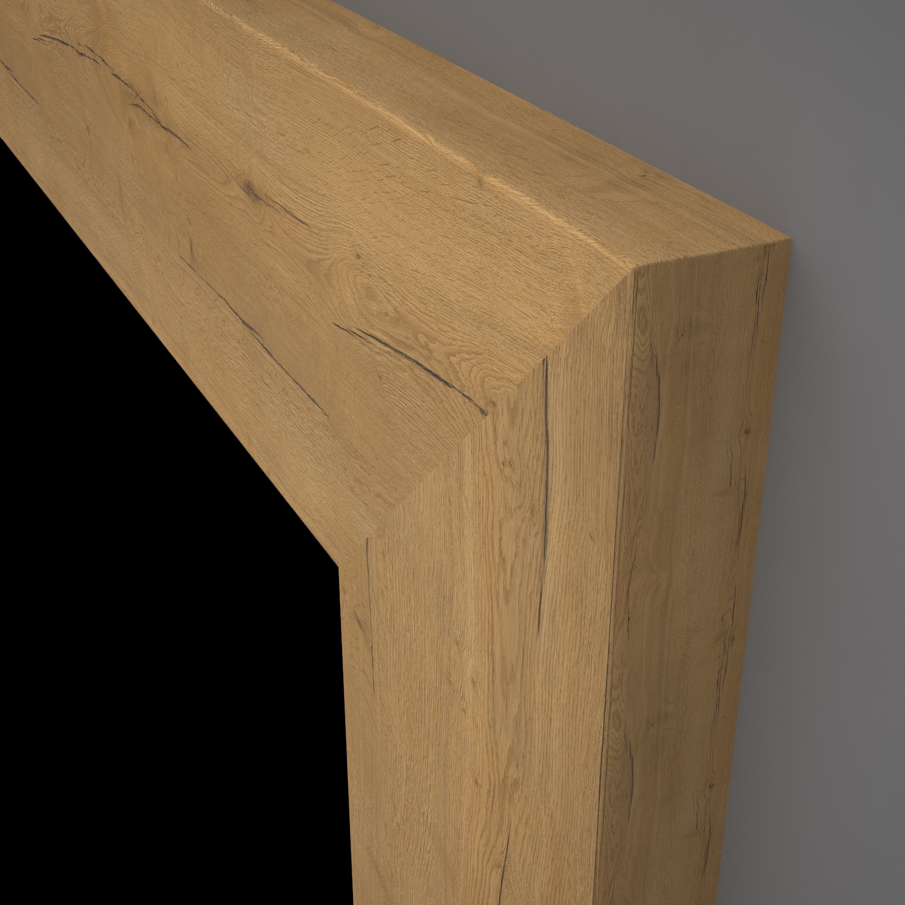 Türzarge CPL Stuktur Fachwerk Honig-Eiche Designkante 60 mm Bekleidung