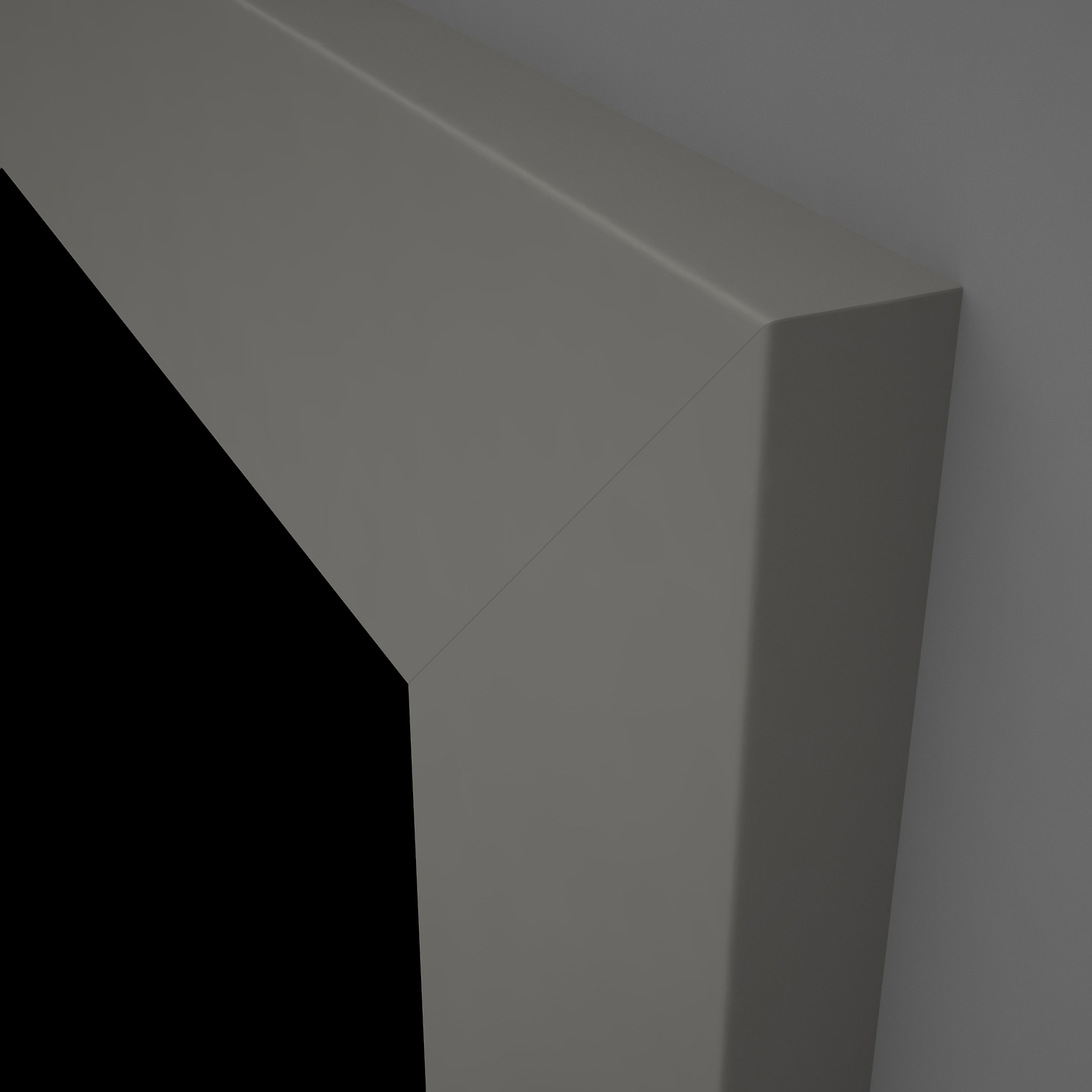 Türzarge SamtMatt Grau Designkante 80 mm Bekleidung