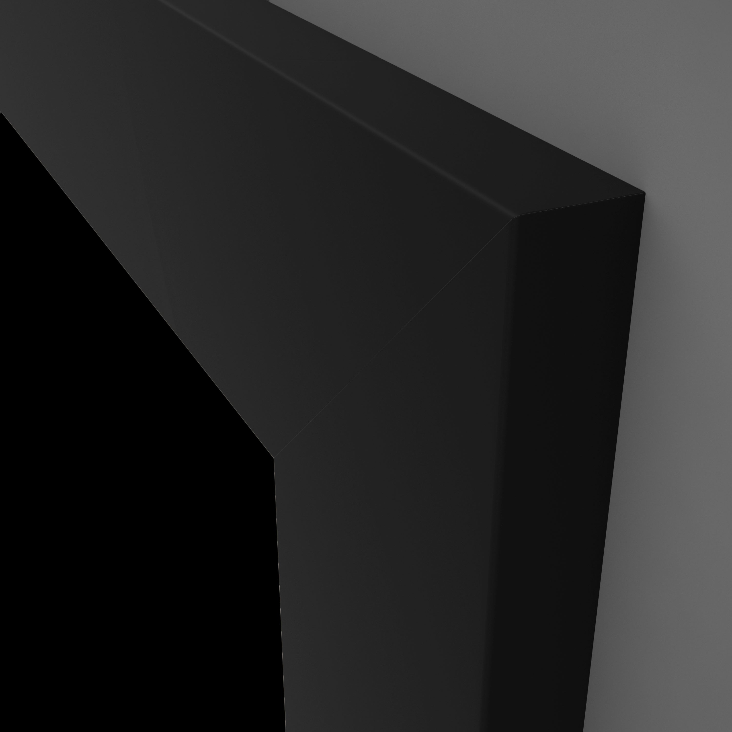 Türzarge SamtMatt Schwarz Designkante 60 mm Bekleidung