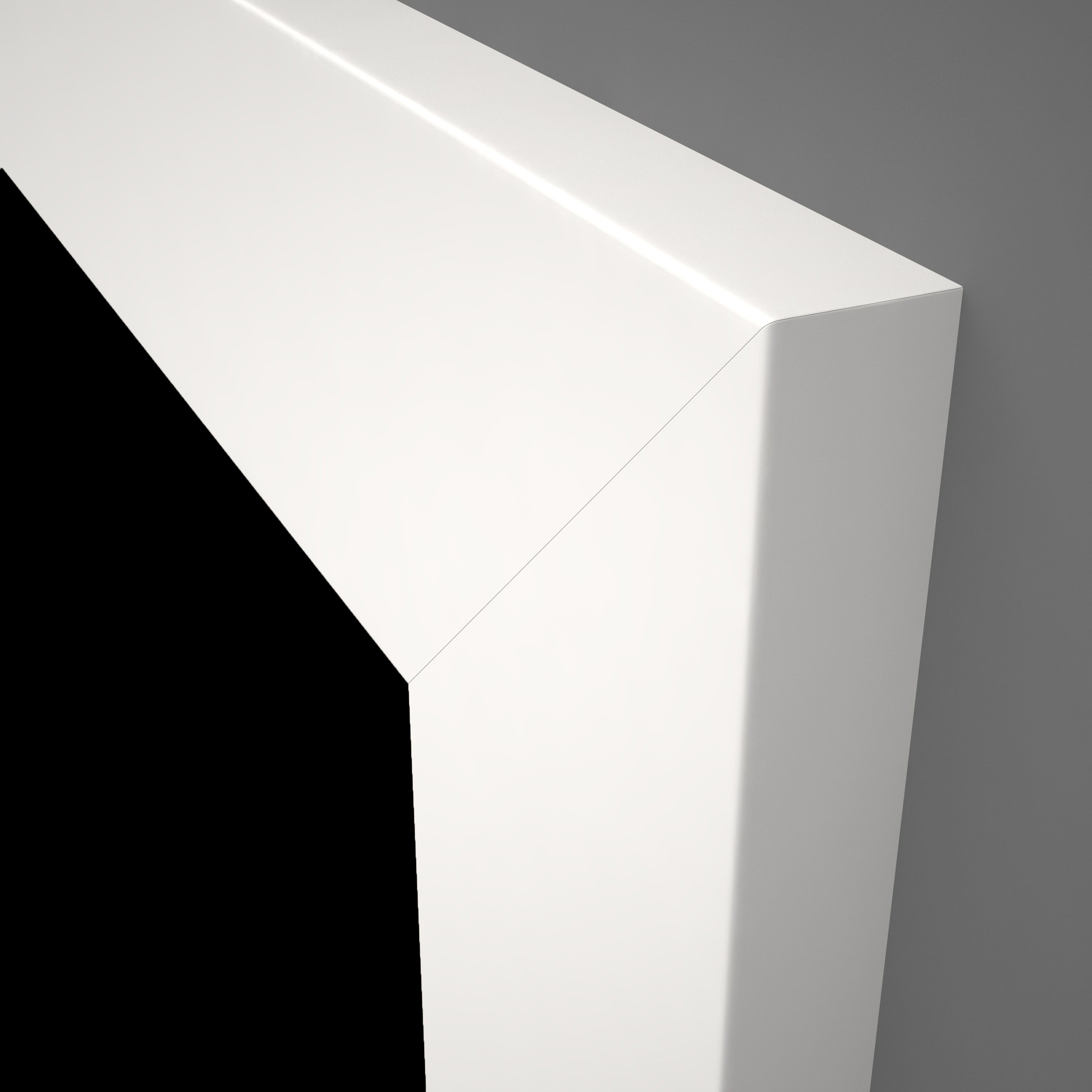 Türzarge SamtMatt Weiß Designkante 80 mm Bekleidung