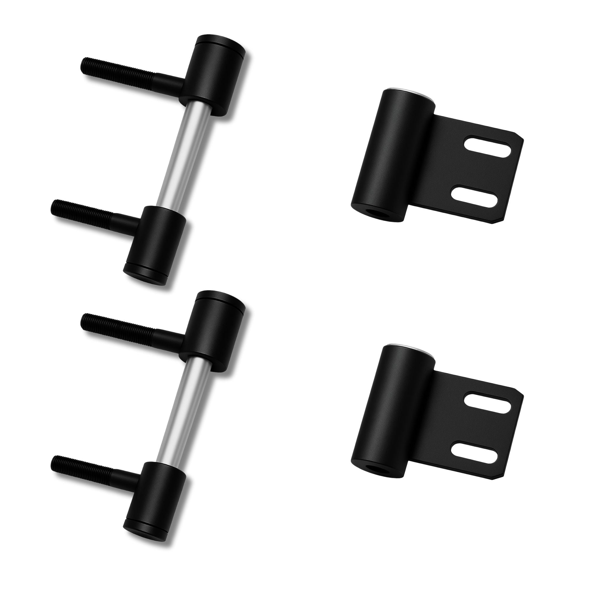 Türbandset 3-teilig für gefälzte Türen an Stahlzargen matt-schwarz