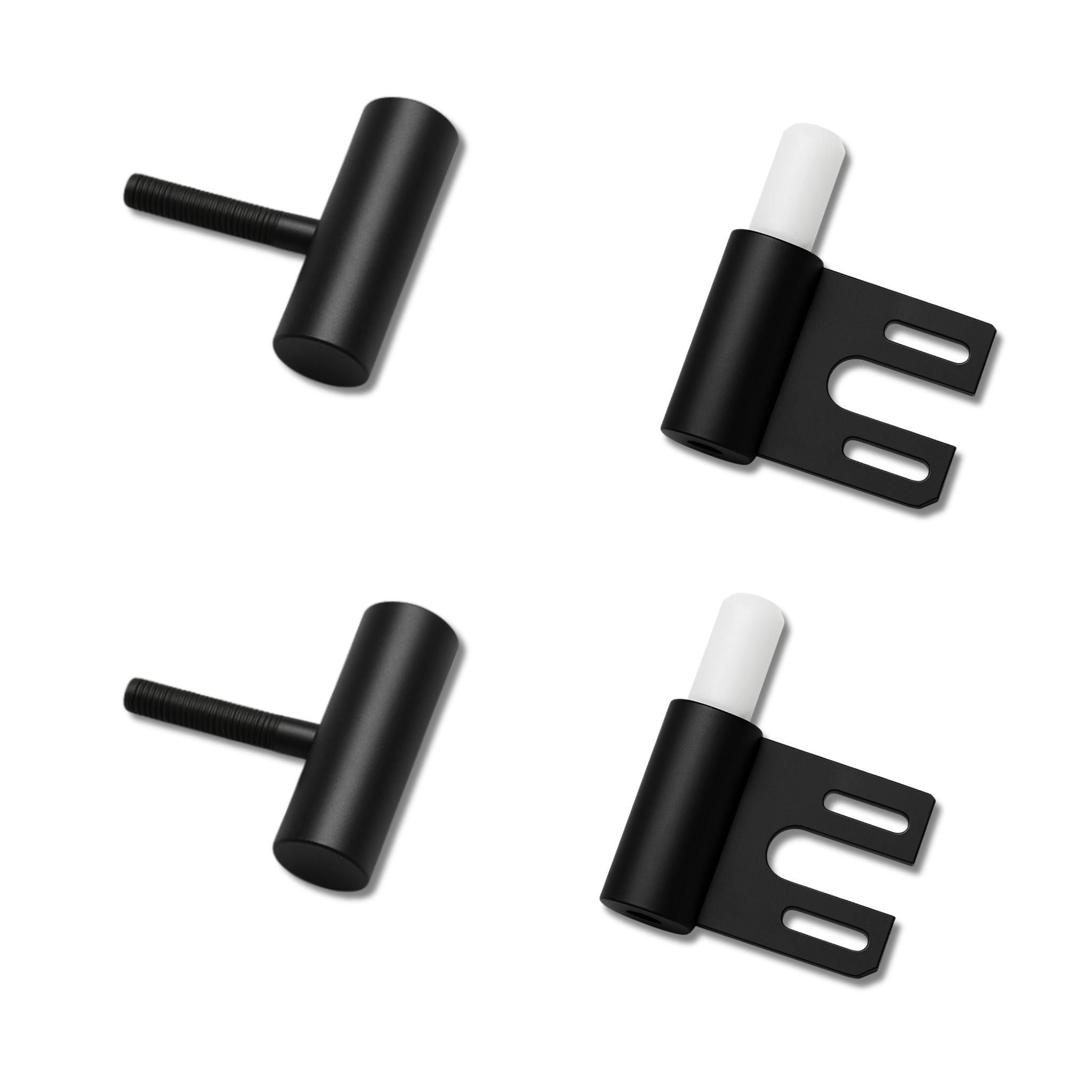 Türbandset 2-teilig für gefälzte Türen an Stahlzargen matt-schwarz