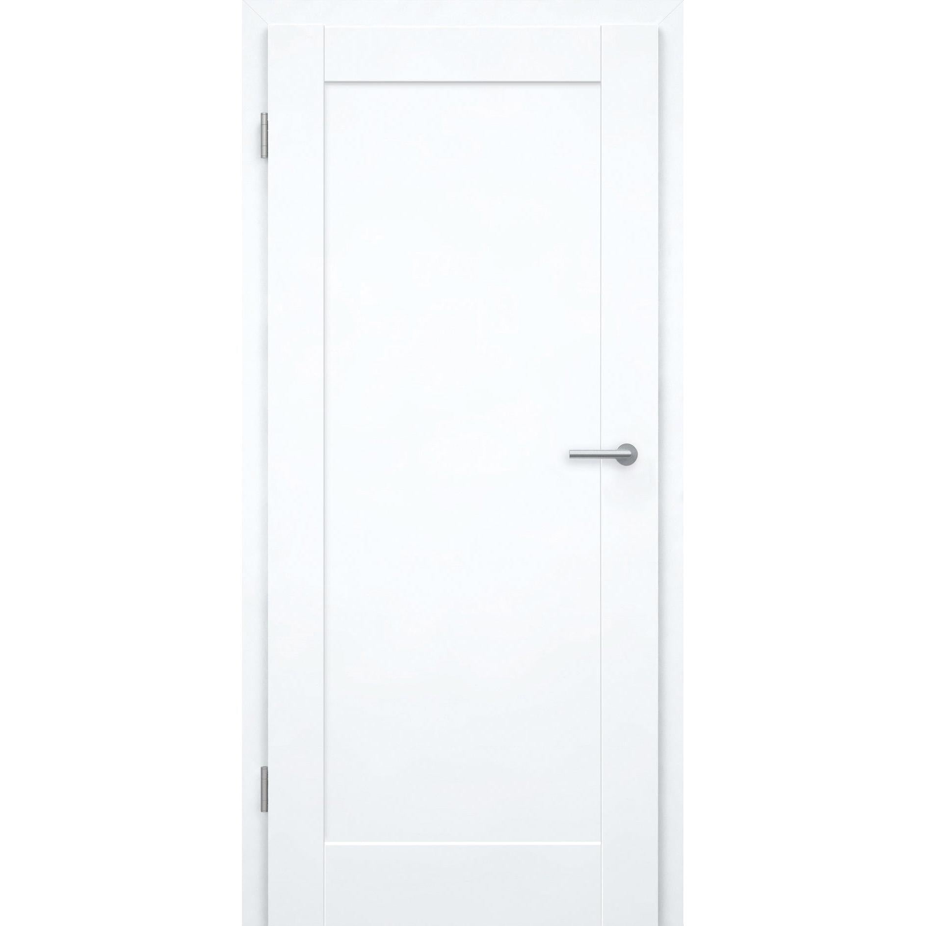 Zimmertür CPL brillant-weiß Rahmendesigntür mit 1 Kassette Designkante - Modell Stiltür R13