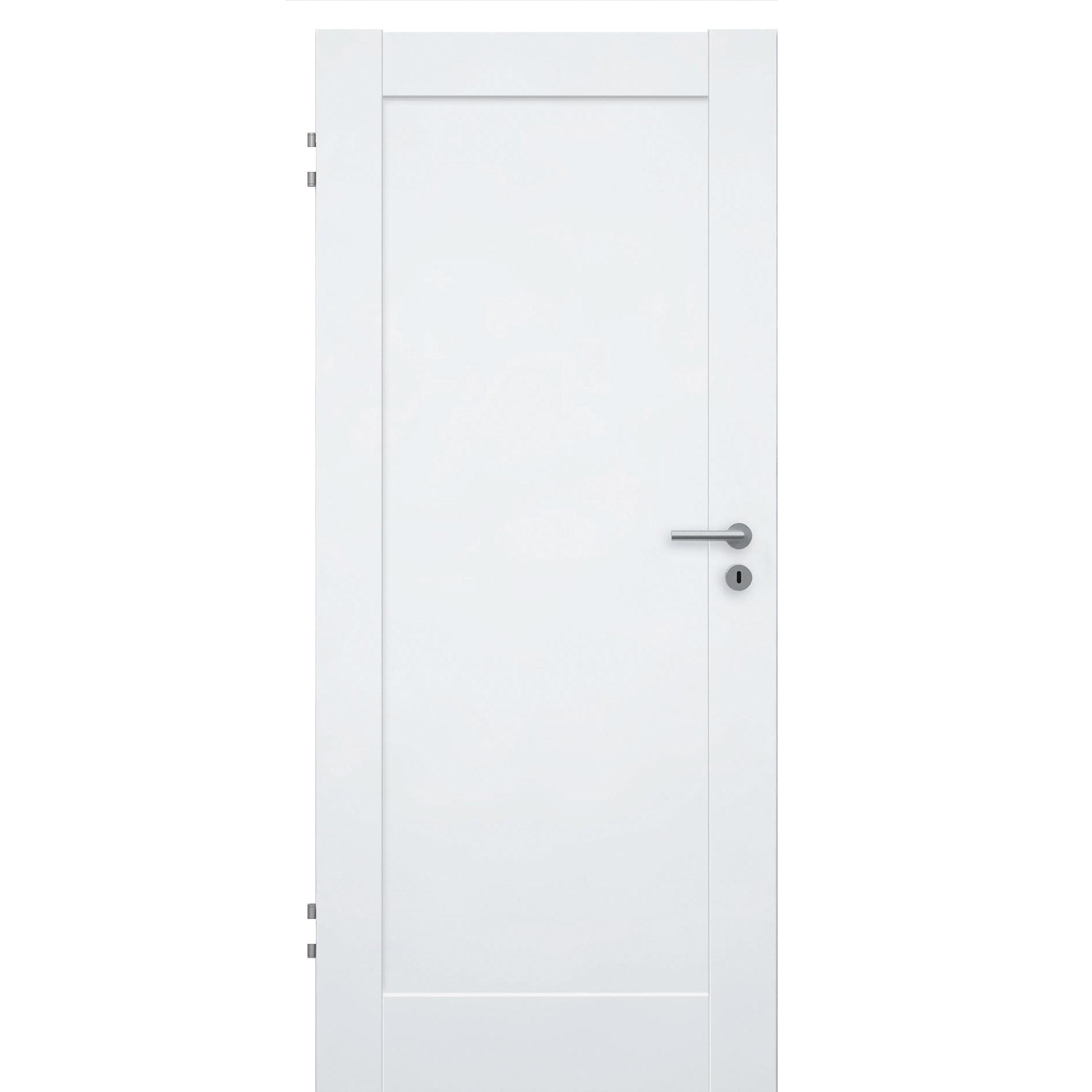 Zimmertür CPL brillant-weiß Rahmendesigntür mit 1 Kassette Designkante - Modell Stiltür R13