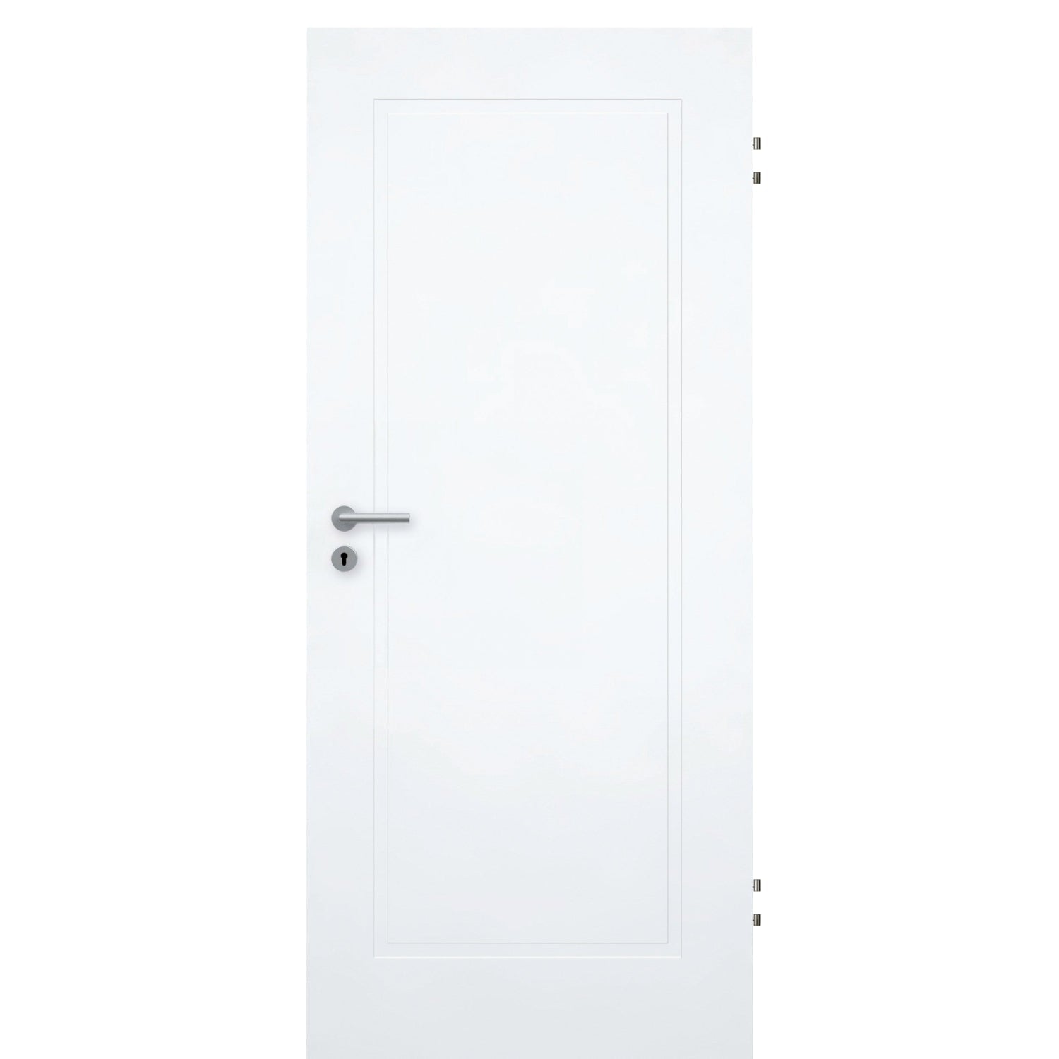 Wohnungseingangstür brillant-weiß 1 Kassette Designkante SK1 / KK3 - Modell Stiltür M13