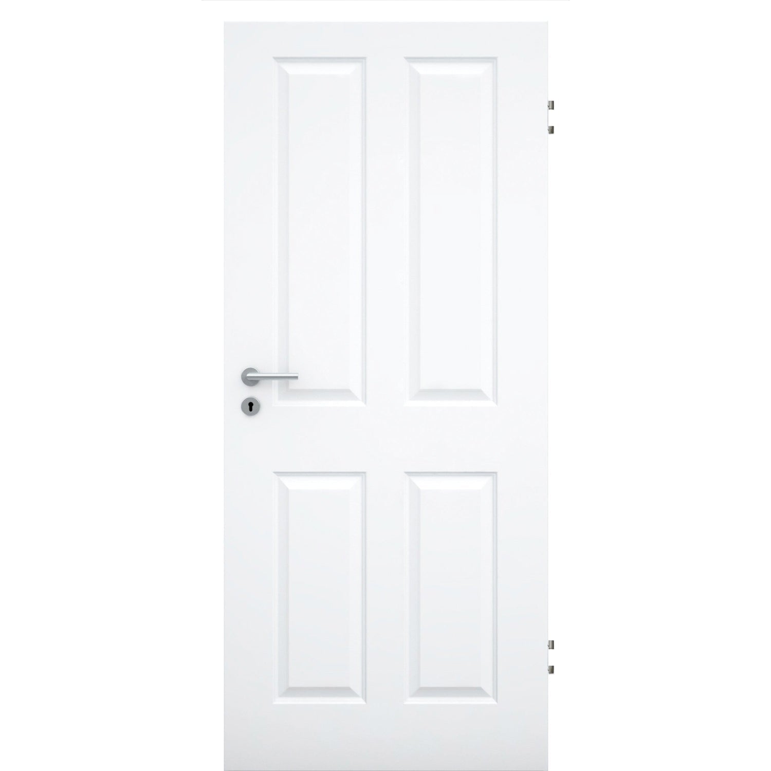 Wohnungseingangstür im Sondermaß brillant-weiß 4 Kassetten Designkante - Modell Stiltür K43