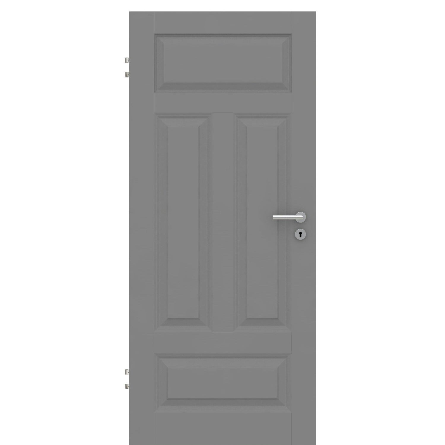 Wohnungseingangstür im Sondermaß grau 4 Kassetten Quer Designkante - Modell Stiltür KQ47